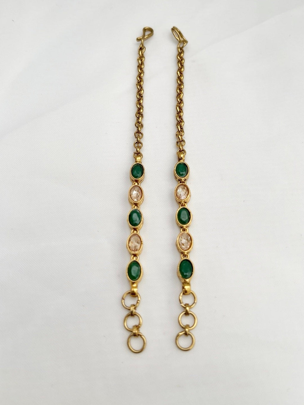 Indian Jewellery Punjabi Bollywood Earring Chain Kundan Sahara