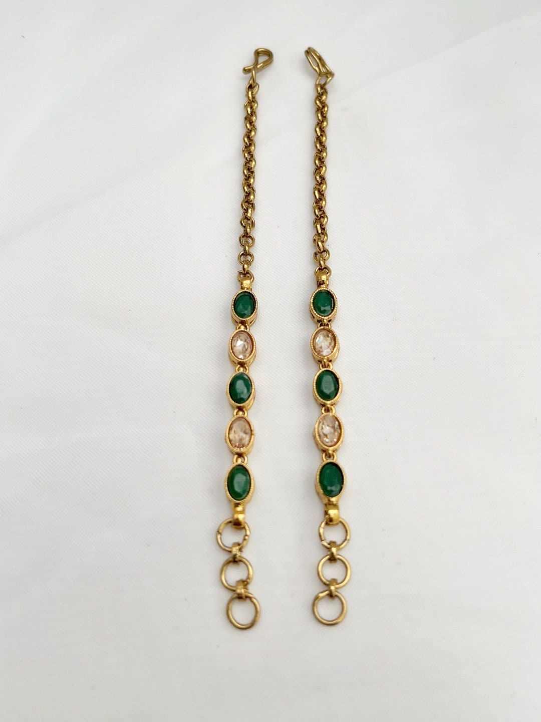 Indian Jewellery Punjabi Bollywood Earring Chain Kundan Sahara
