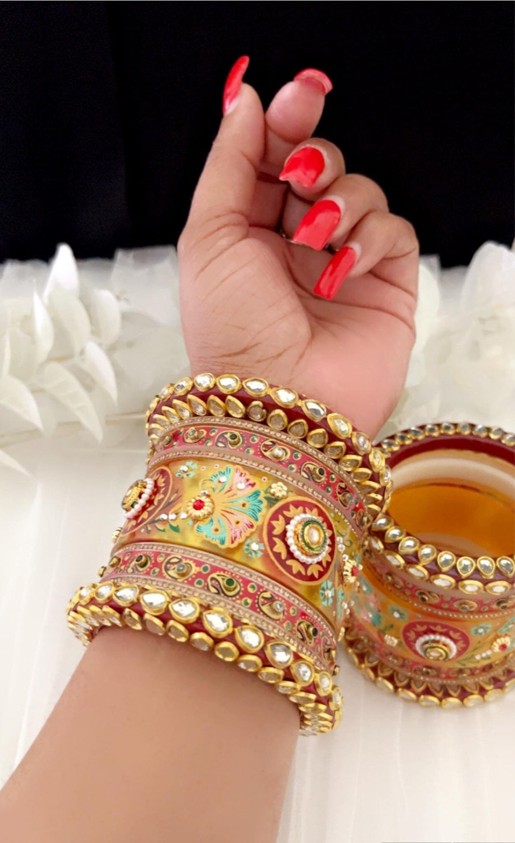 Beautiful Rajistani Churra Indian Bangles 2 in a set size 2.4