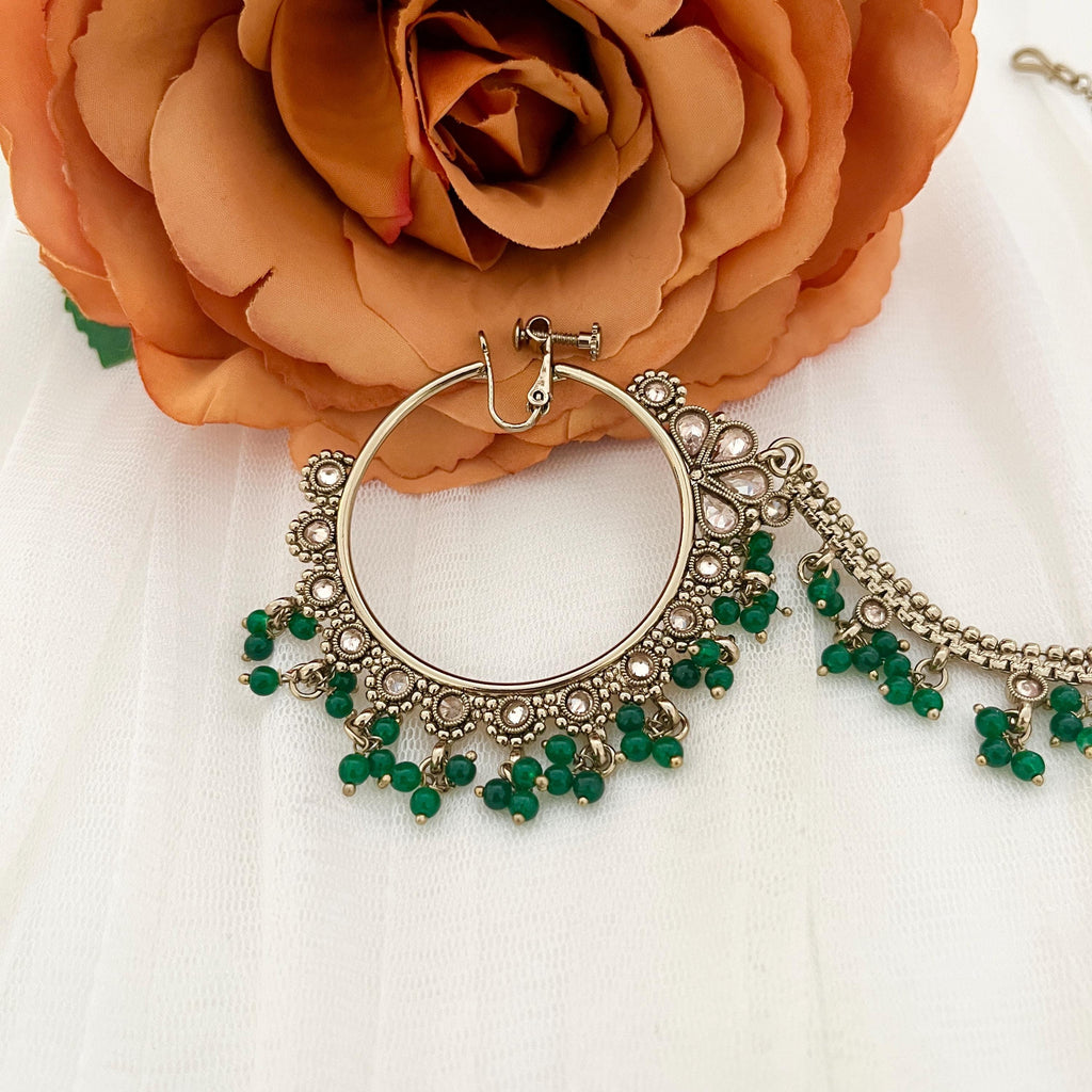 Nath nose ring | Nath/Nose ring/Nathni/clip on Nath | Bridal/wedding/engagement | Asian/Indian/Pakistani