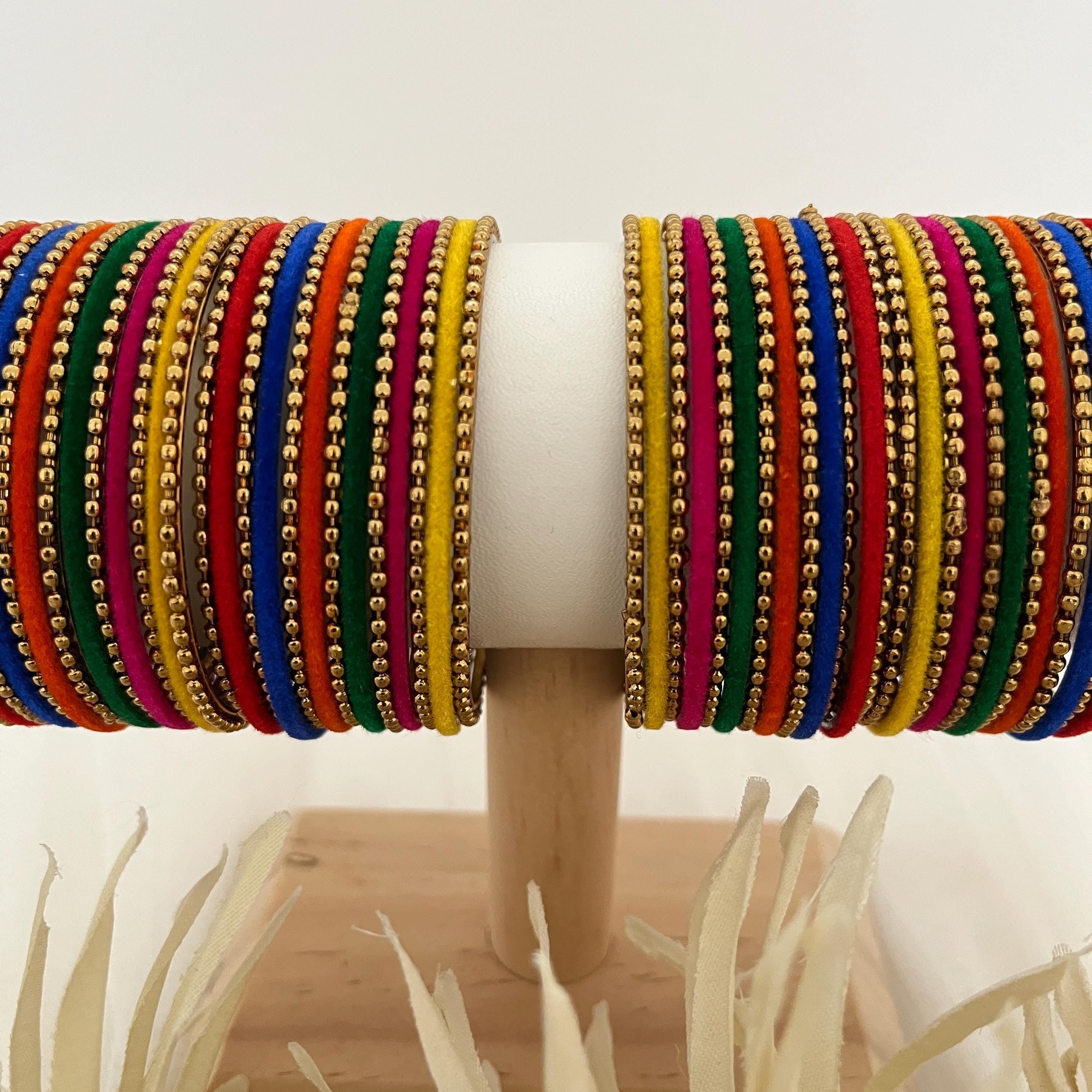Bangles, Multicolour Churriyan, Kangan Bangles: Indian Punjabi Jewelry Set