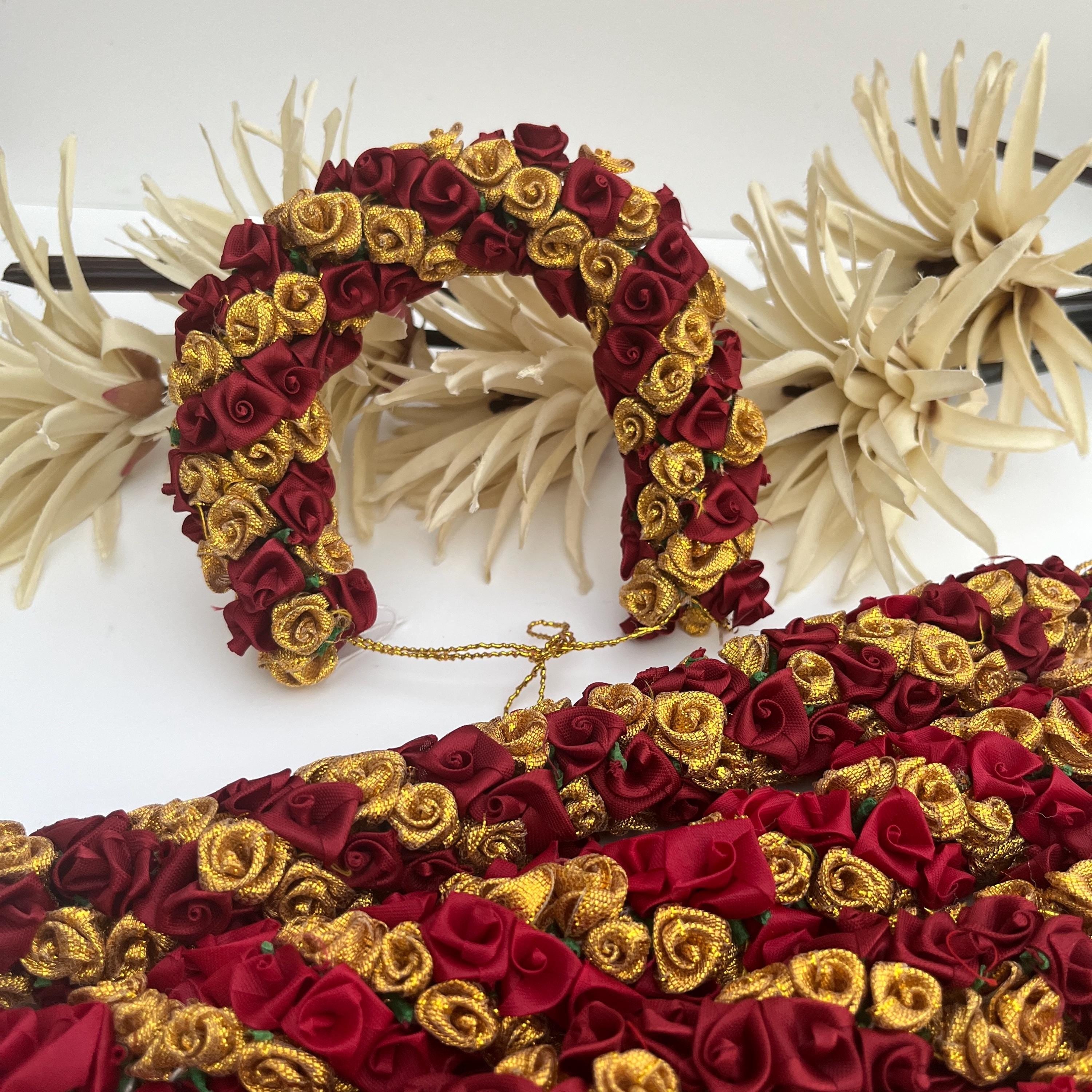 Gajra Hair Tiara: Foam Fabric, Indian Dance, Wedding Hair Accessories