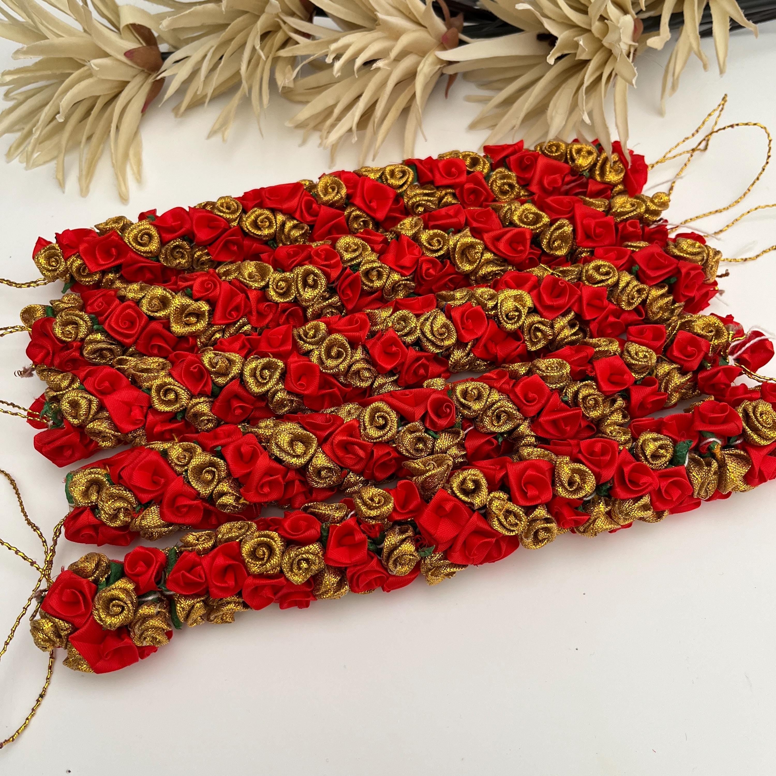 Reusable Gajra Hair Tiara: Foam Fabric Floral Hair Accessories