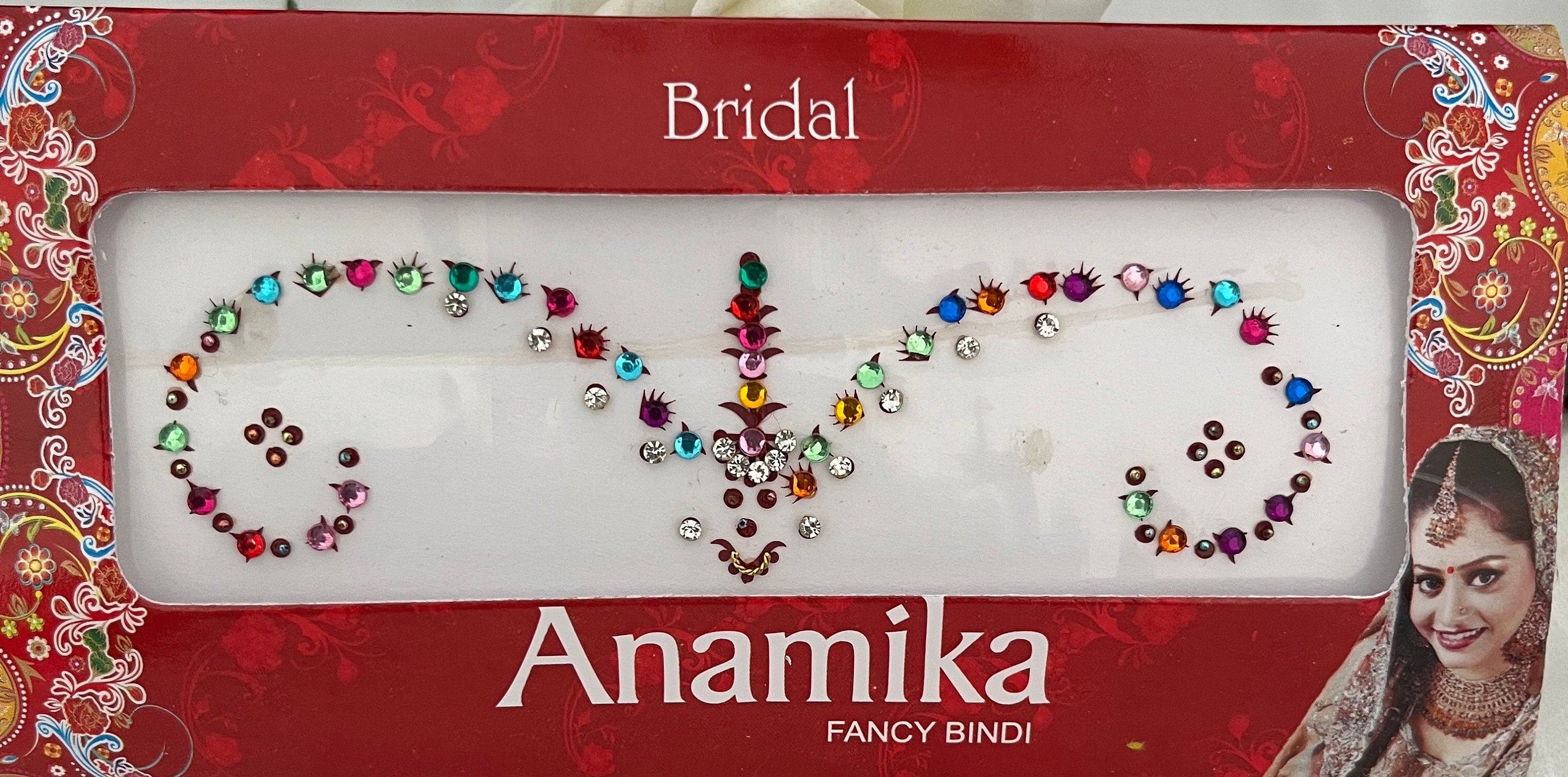 Indian Punjabi Bollywood traditional Fancy Bridal Bindi Packets Multicolour