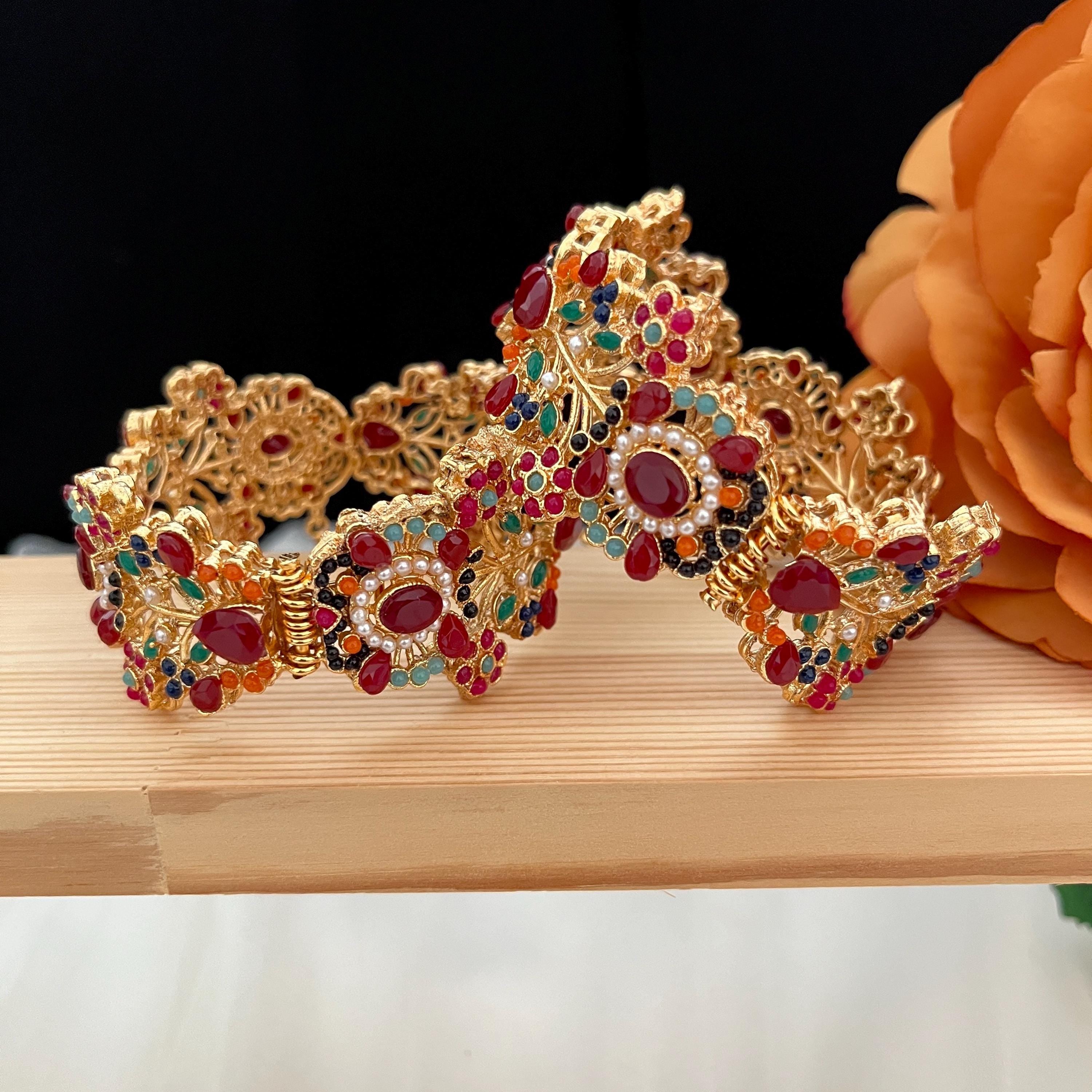 Traditional Indian Bangles | Kangan | Rajasthani Chura | Royal Wedding Bangles | Punjabi Chura | Kundan Bridal Chura | Chura Bangles