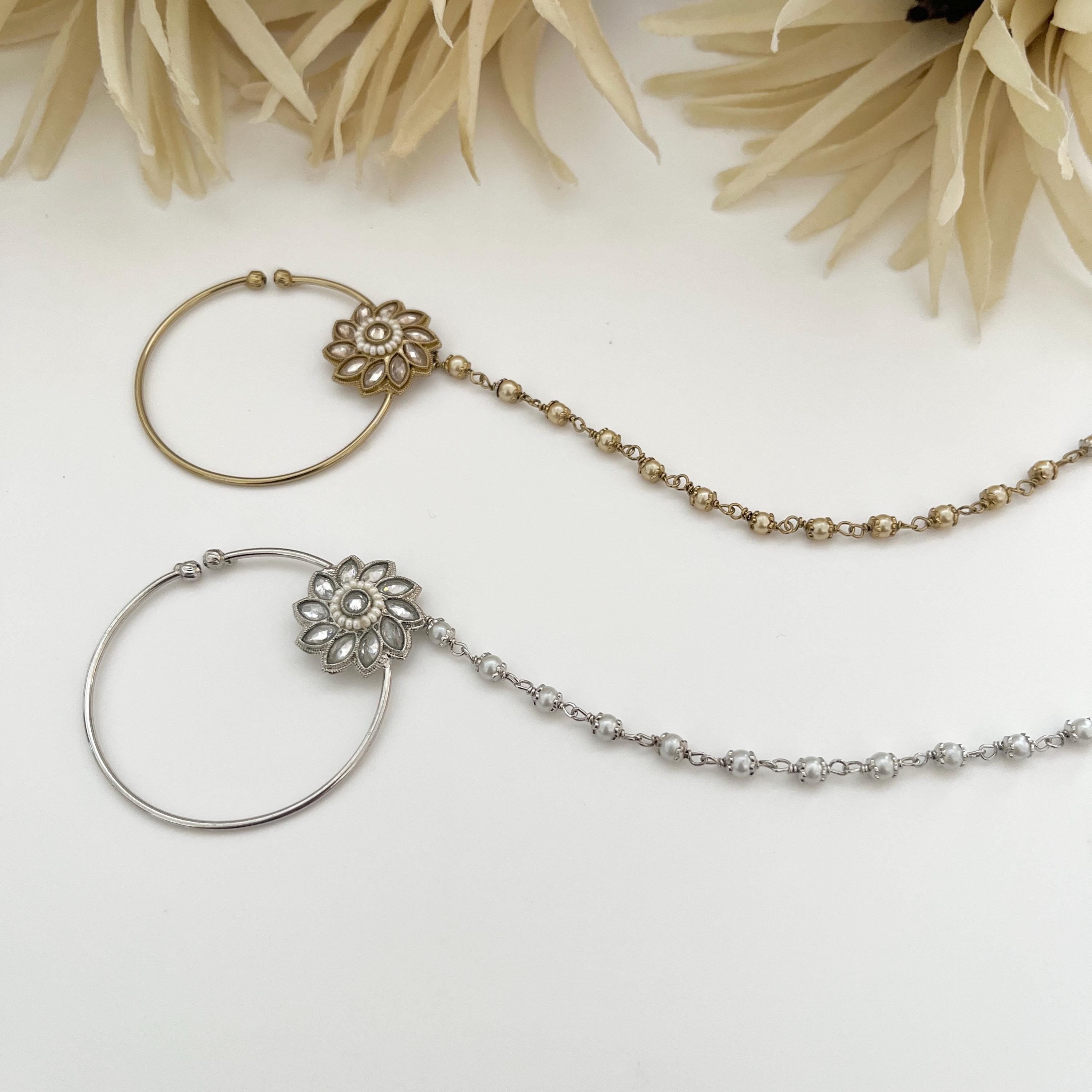 Polki Stone Nath Nose Ring: Indian Bridal Jewelry