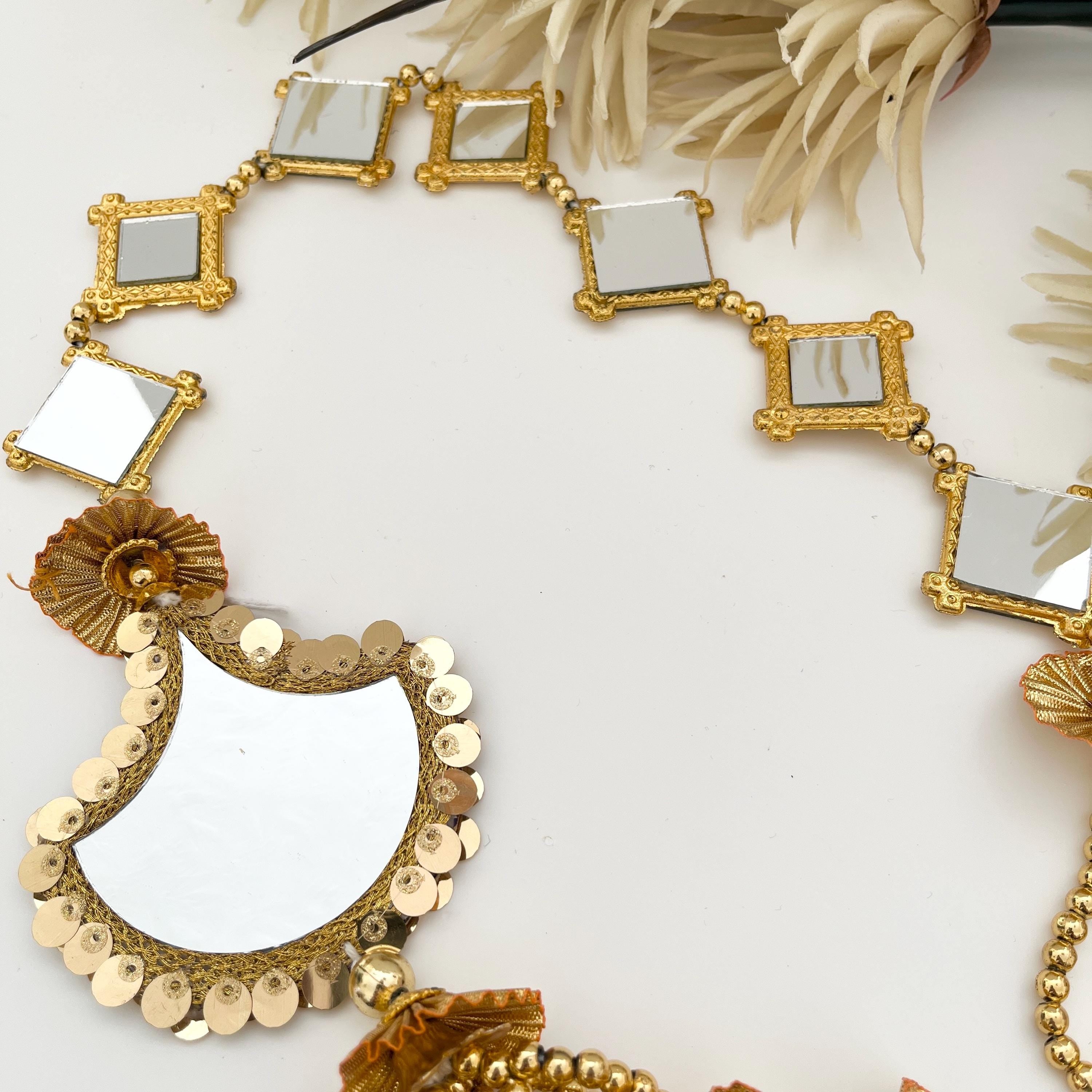 Punjabi Paranda Hair Choti: Braided Latkans with Mirrors & Pom Poms