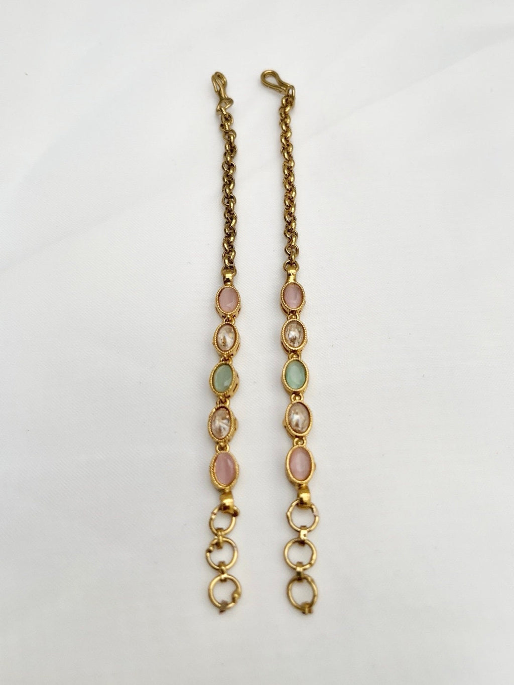 Indian Jewellery Punjabi Bollywood Earring Chain Kundan Sahara