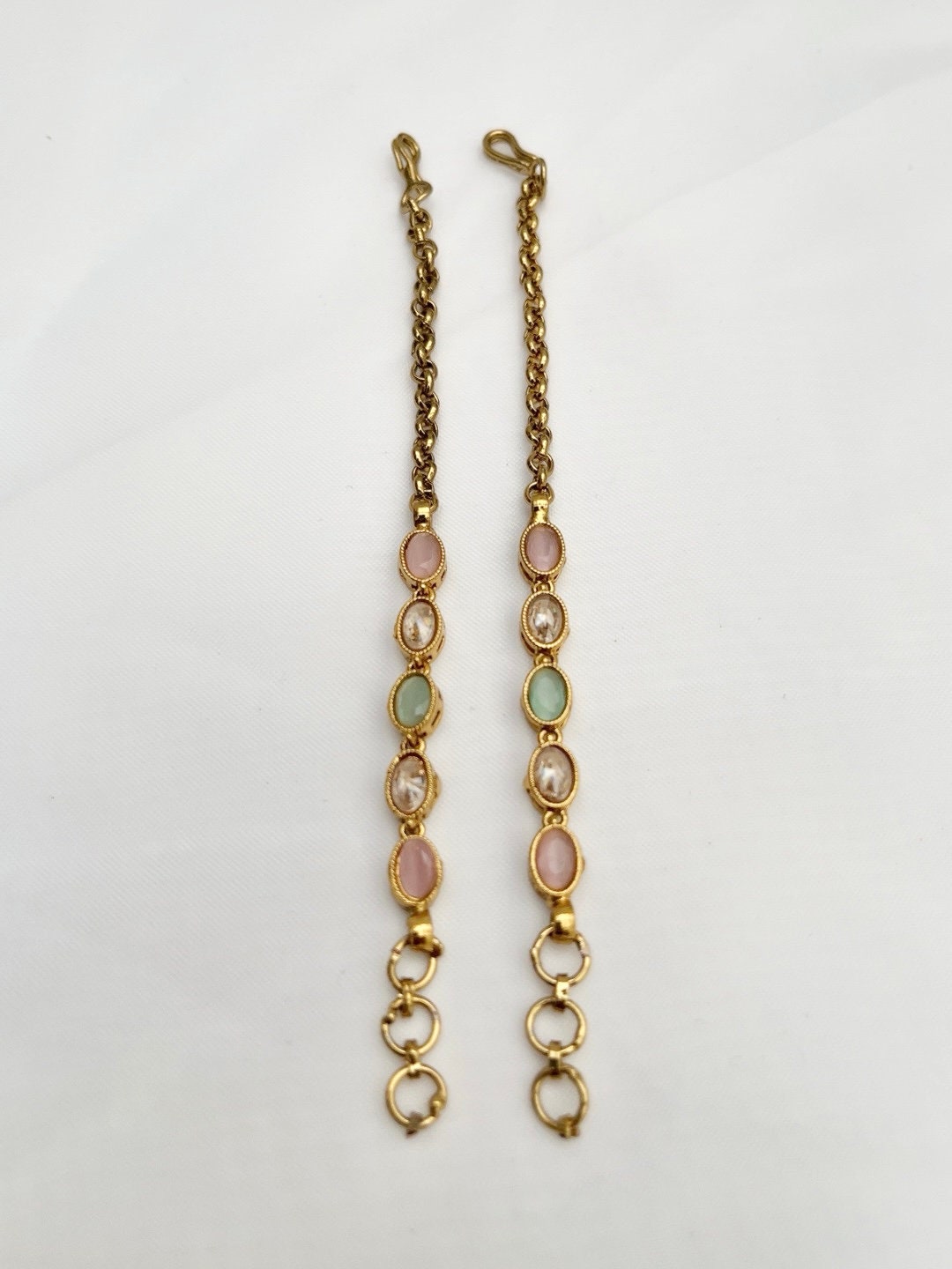 Indian Jewellery Punjabi Bollywood Earring Chain Kundan Sahara