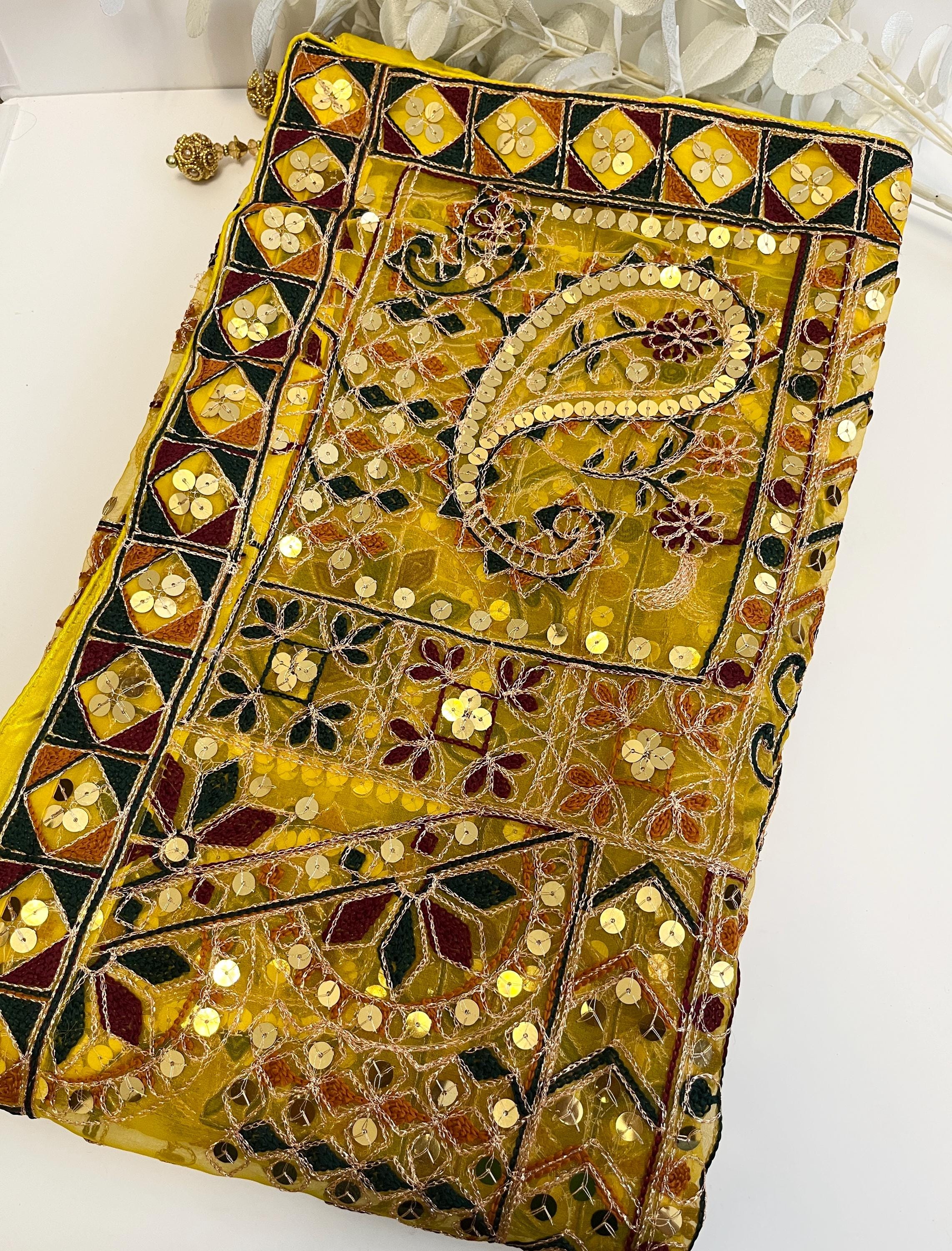 Multicoloured Embroidered Dupatta/ Printed Pakistani Dupatta/ Ladies Scarf/ Indian Attire/ Punjabi Chunni/ Net Veil