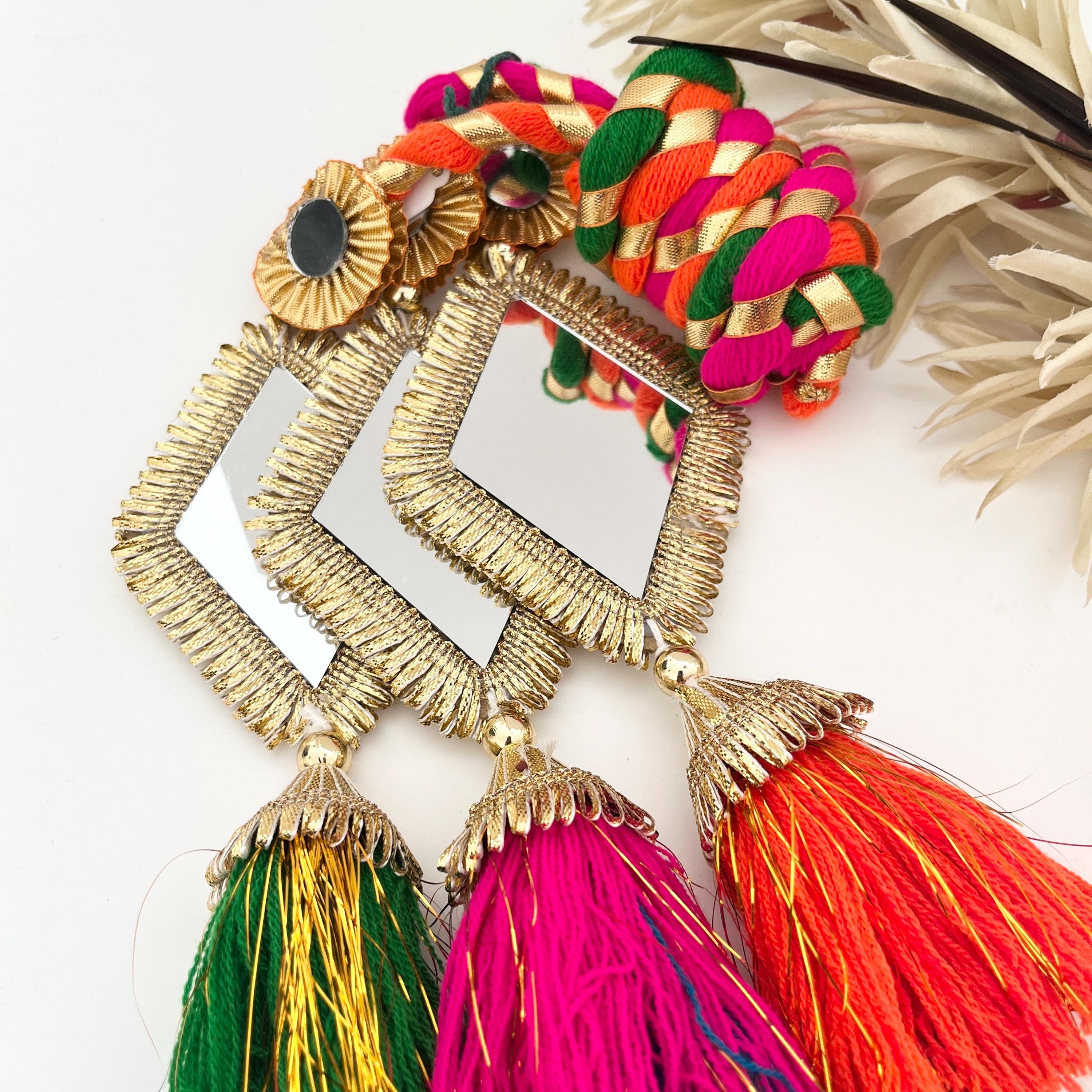 Pearl Braid Chain: Indian Bridal Hair Accessory with Tassels
