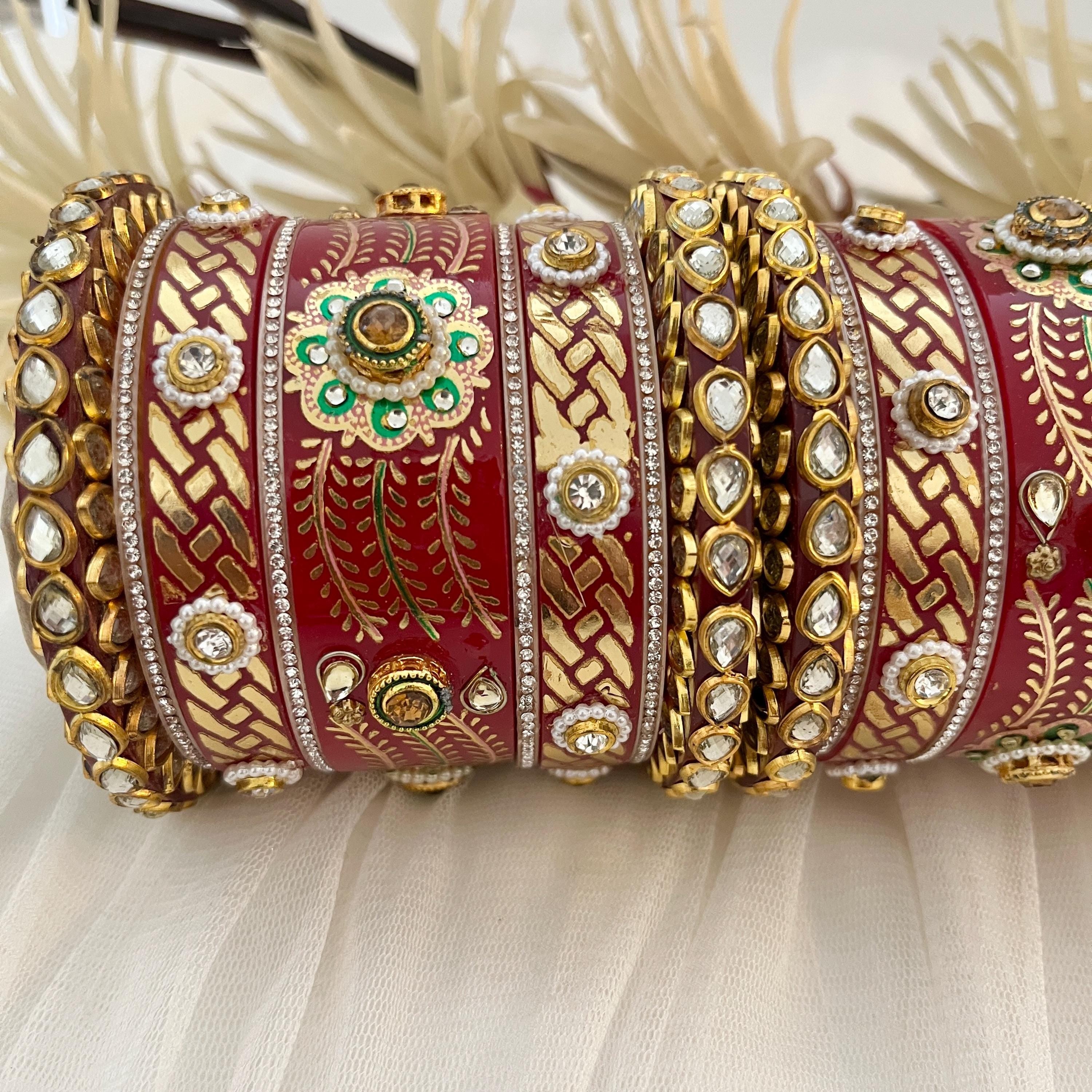 Kundan Bridal Chura: Traditional Indian Wedding Bangles