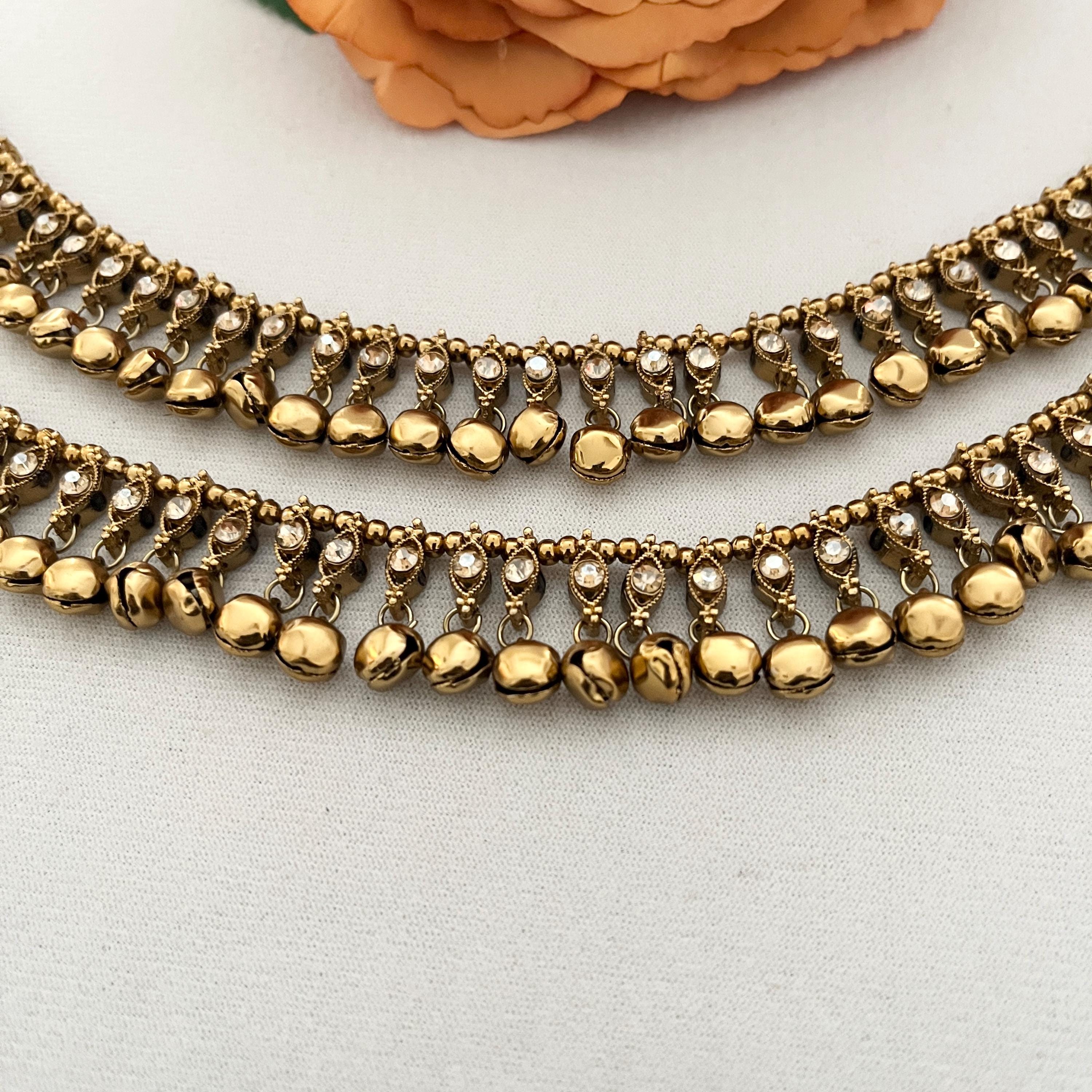 Beautiful Bridal Payal, Ghunghroo Silver Payal, Elegant Payal Anklets, Ghungru Anklets, Payzeb, Body Jewelry, Anklet, Godl Payal