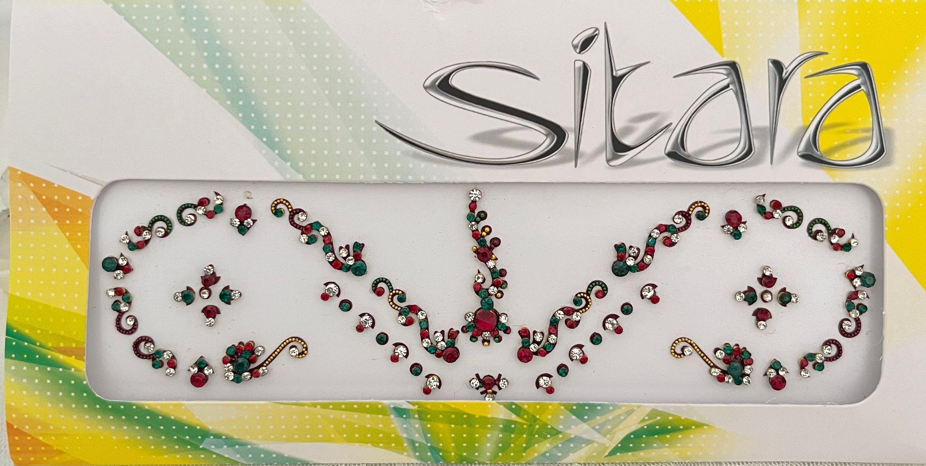 Indian Punjabi Bollywood traditional Fancy Bridal Bindi Packets Multicolour