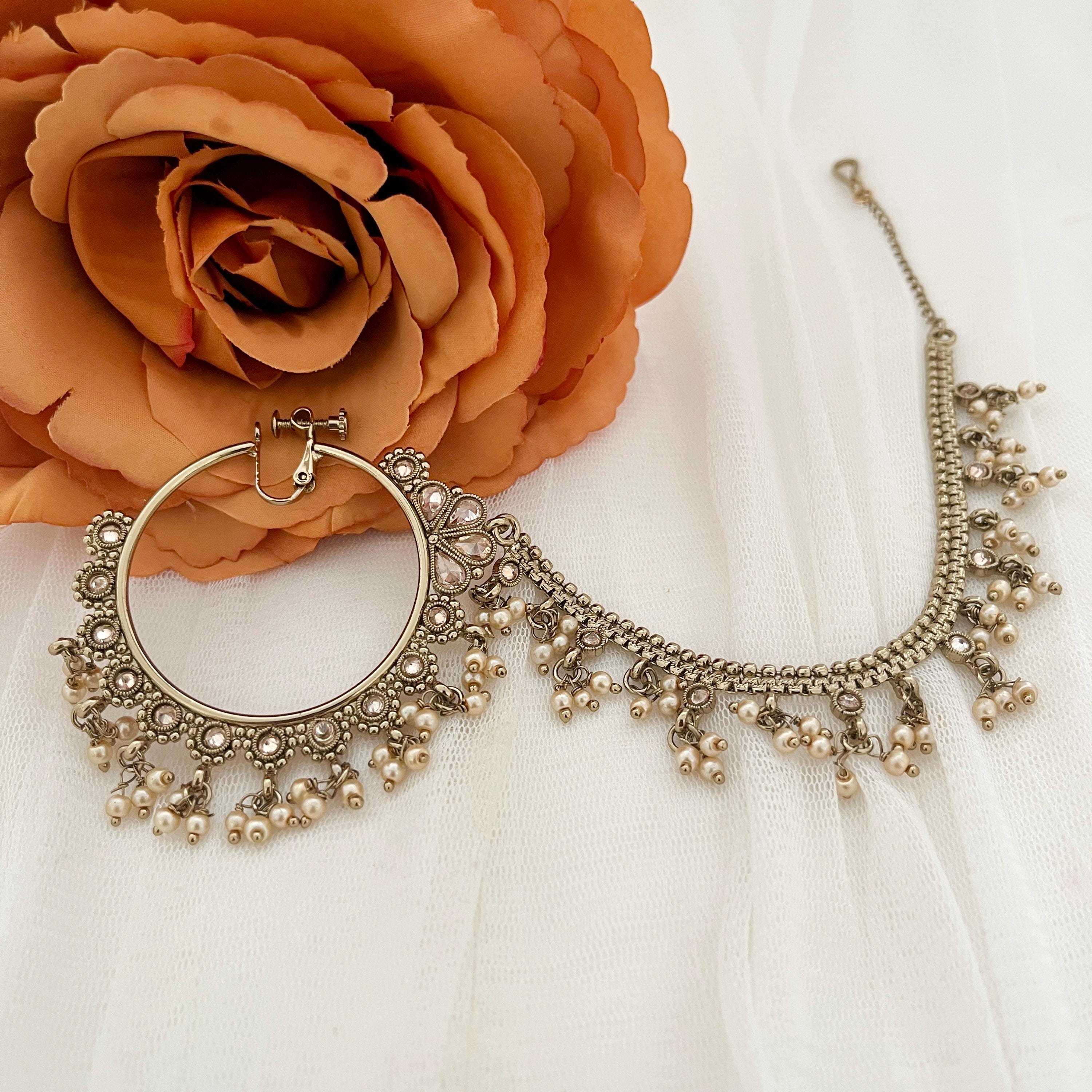Nath nose ring | Nath/Nose ring/Nathni/clip on Nath | Bridal/wedding/engagement | Asian/Indian/Pakistani