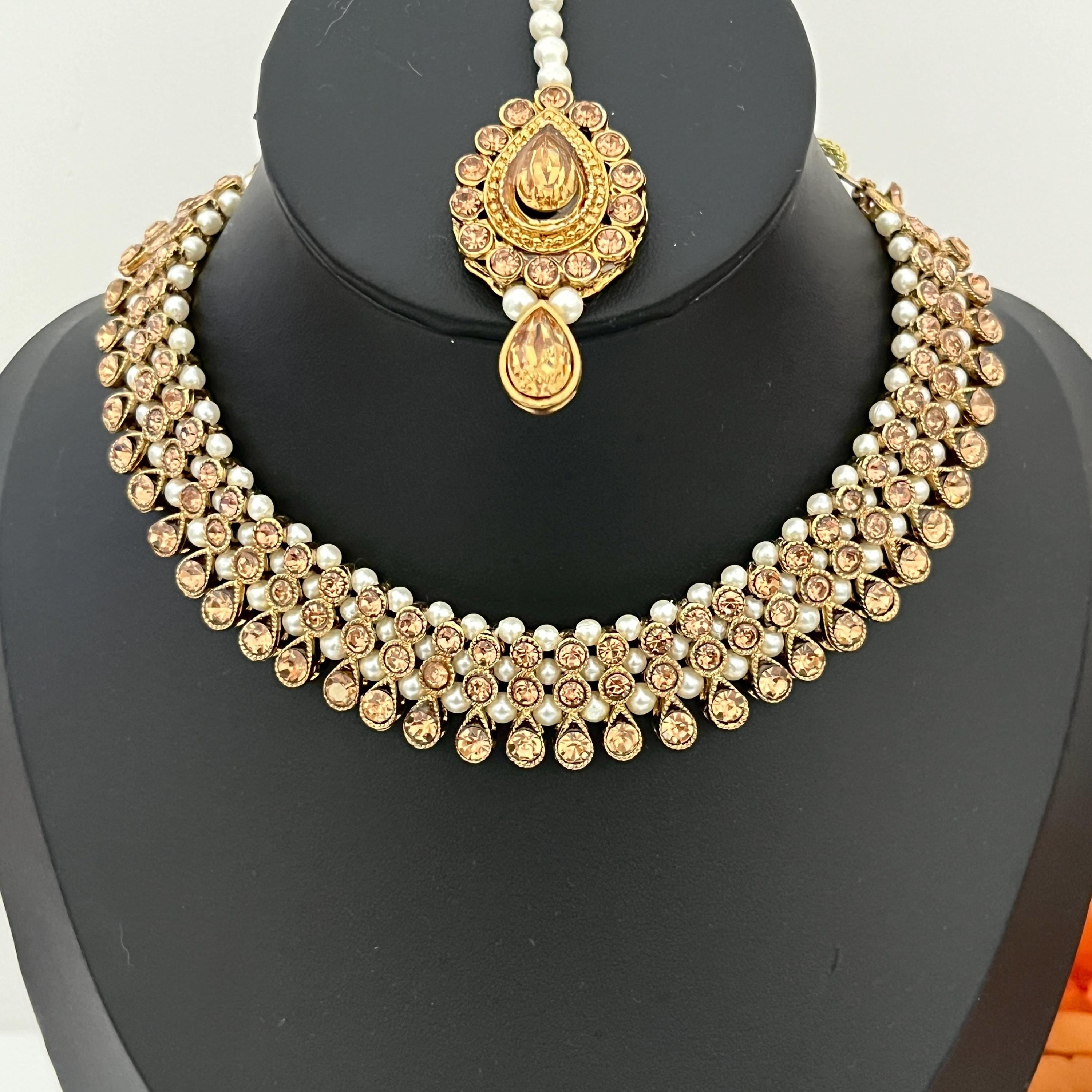 Indian Jewellery, Choker Polki Necklace, Indian Bridal Sets, Pakistani Jewellery, Bollywood, Reverse AD Jewellery