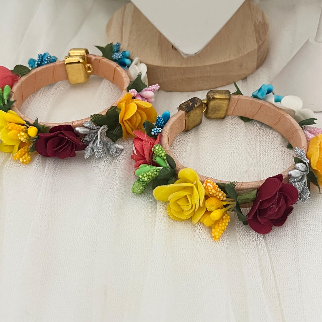 Handcrafted Floral Jewelry Set: Indian Wedding Haldi Mehndi Necklace