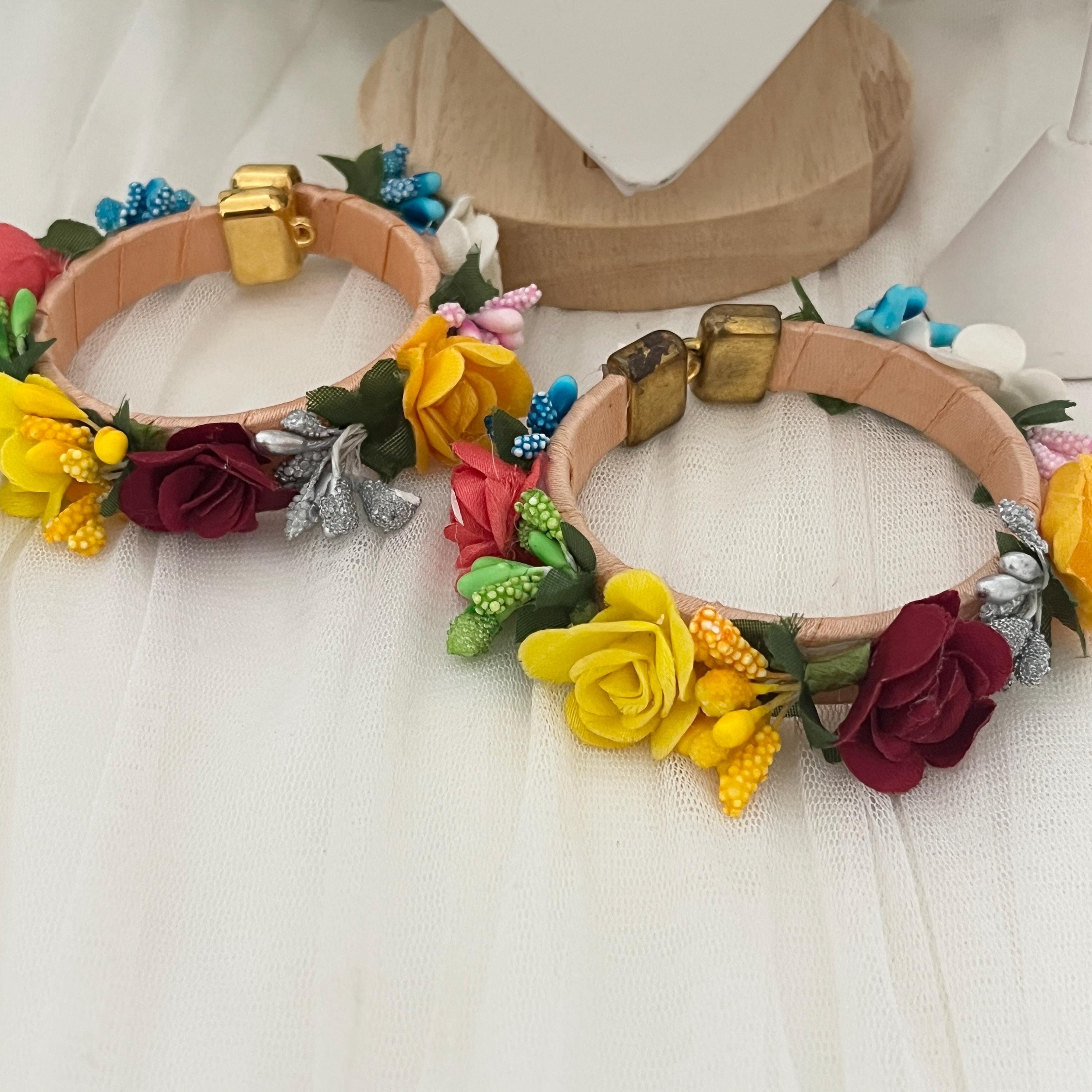 Handcrafted Floral Jewelry Set: Indian Wedding Haldi Mehndi Necklace