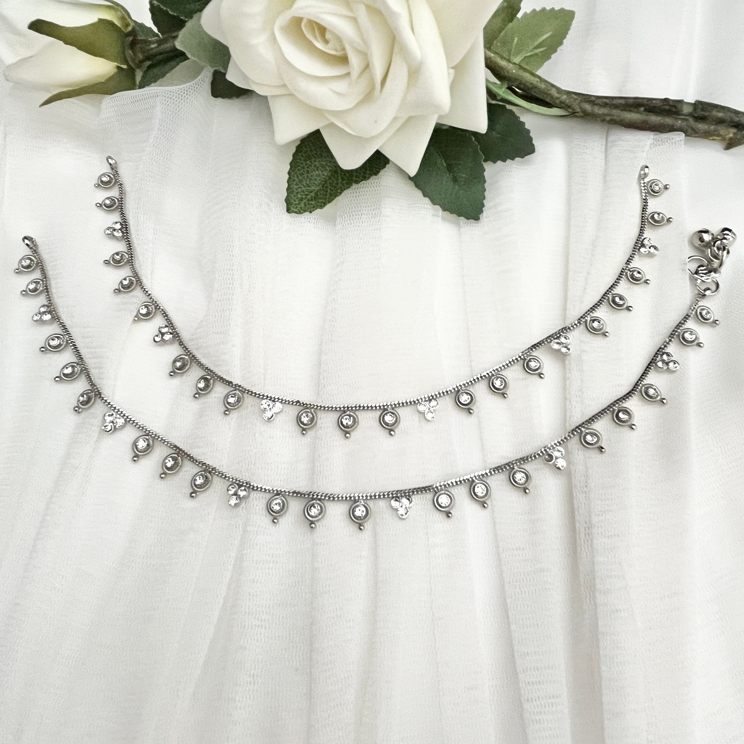 Beautiful Bridal Payal, Ghnghroo Silver Payal, Elegant Payal Anklets, Ghungru Anklets, Payzeb, Body Jewelry, Anklet