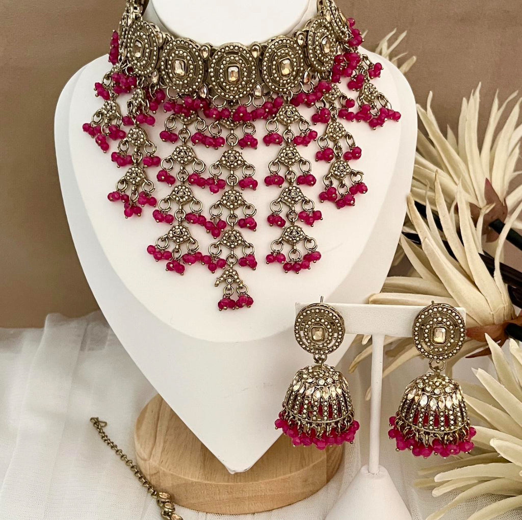 Polki Gold jewellery with Jhumka Earrings