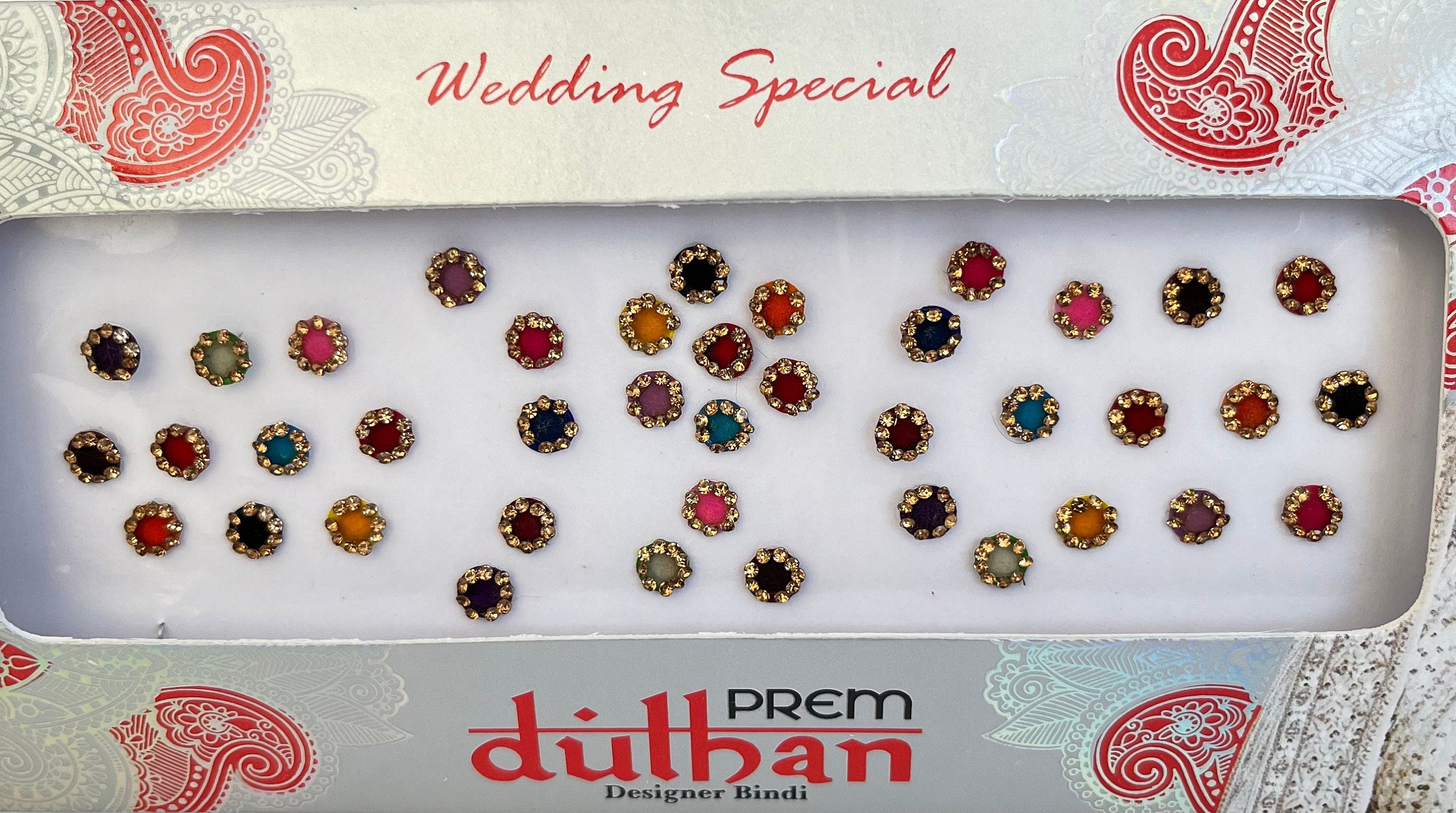 Indian Punjabi Bollywood traditional Fancy Bindi Packets Multicolour