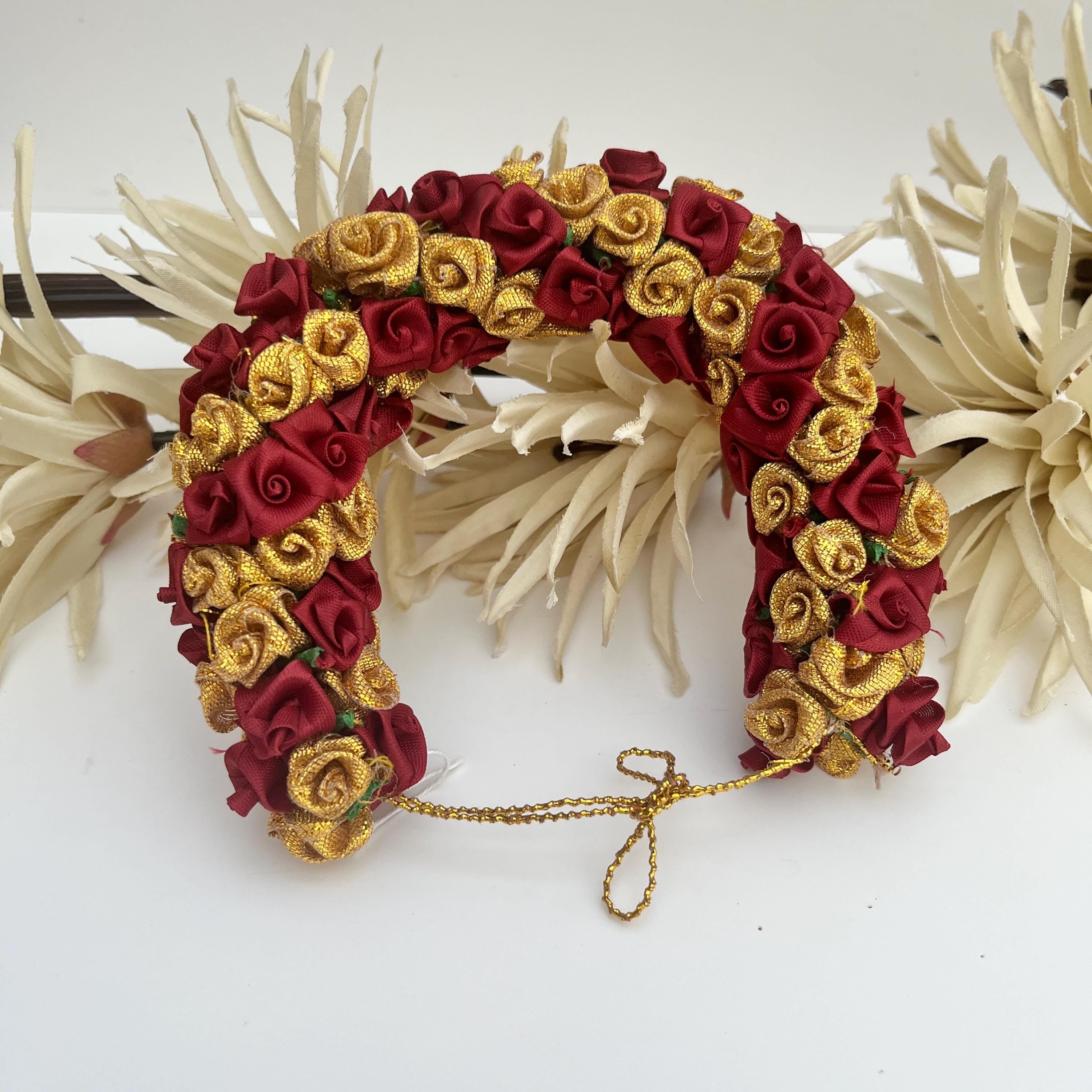 Gajra Hair Tiara: Foam Fabric, Indian Dance, Wedding Hair Accessories