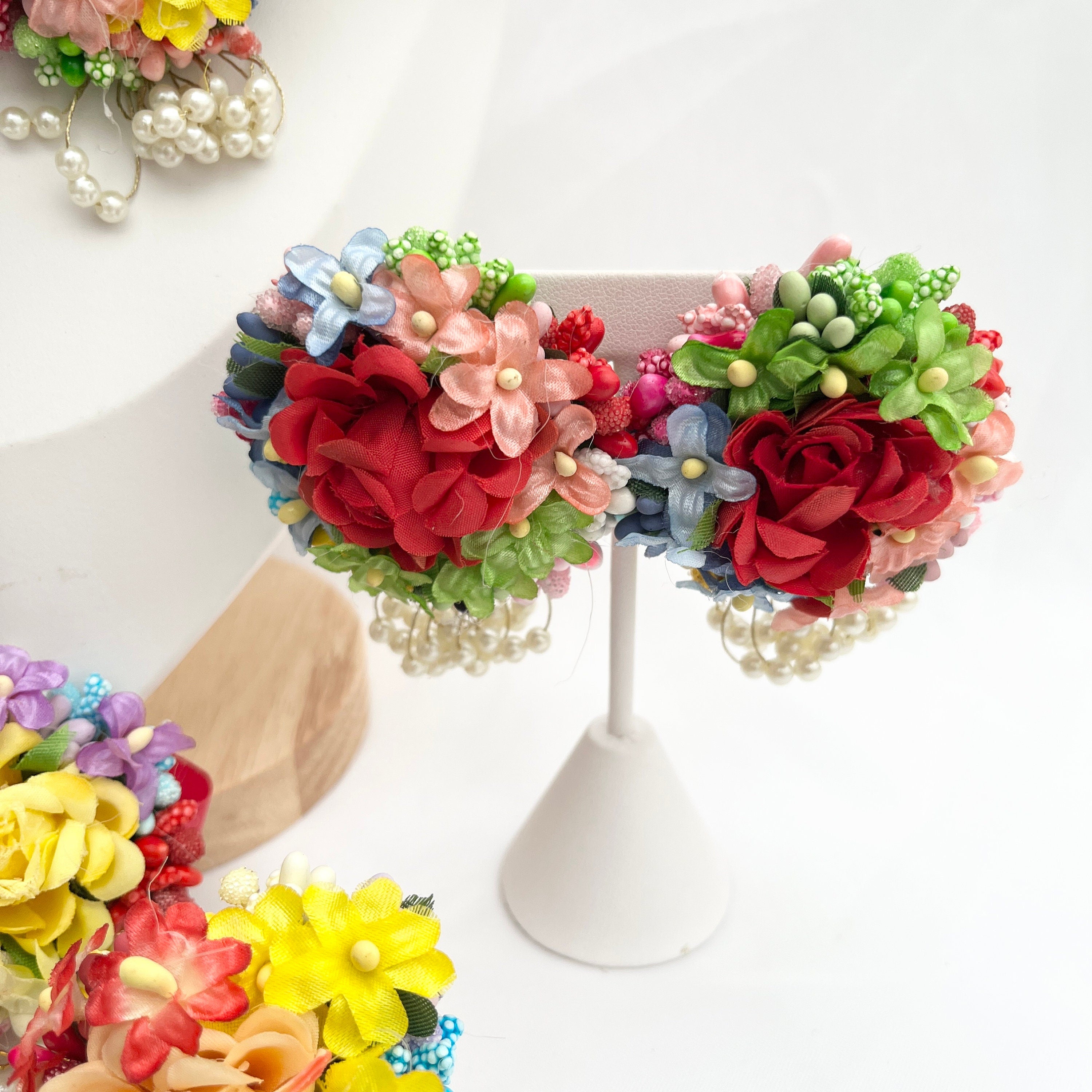 Flower Jewellery/Jewelery for Haldi/Maiyan/Vatna Sangeet Jewellery/ Indian Wedding/Bridal Shower/Floral Jewelry