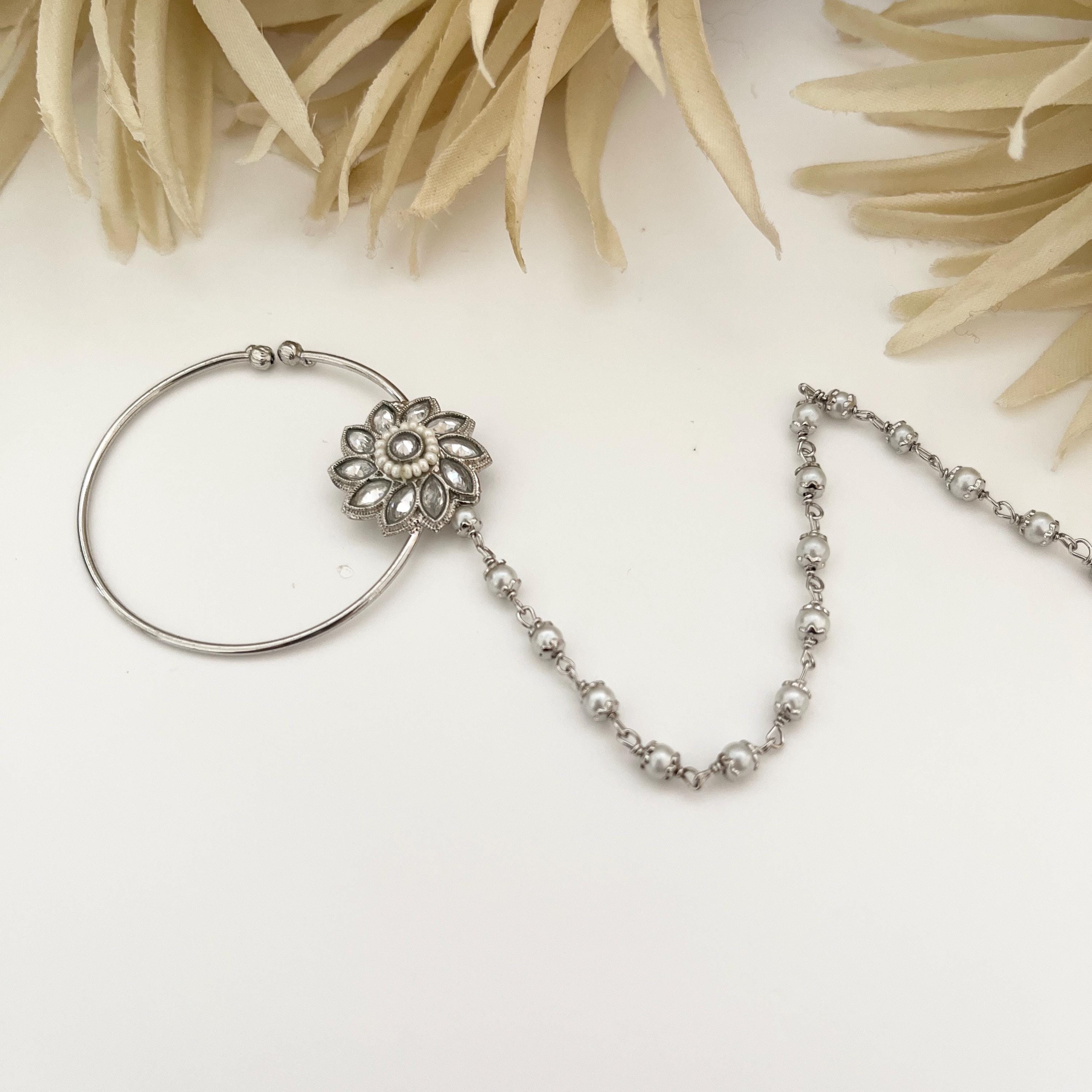 Polki Stone Nath Nose Ring: Indian Bridal Jewelry