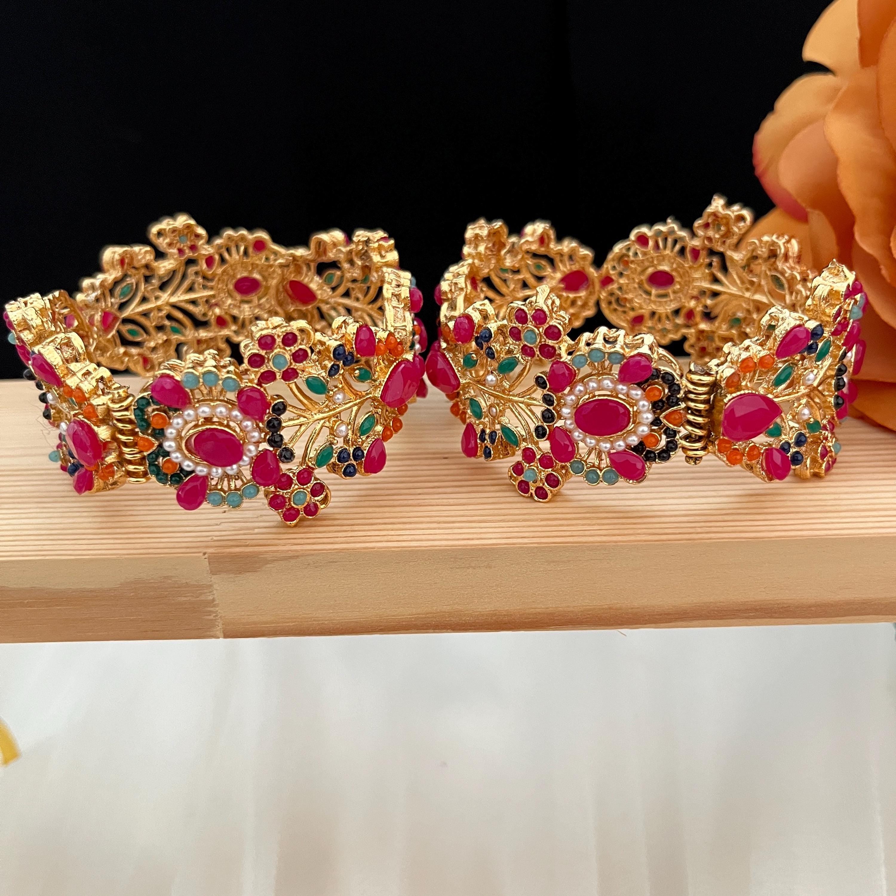 Traditional Indian Bangles | Kangan | Rajasthani Chura | Royal Wedding Bangles | Punjabi Chura | Kundan Bridal Chura | Chura Bangles