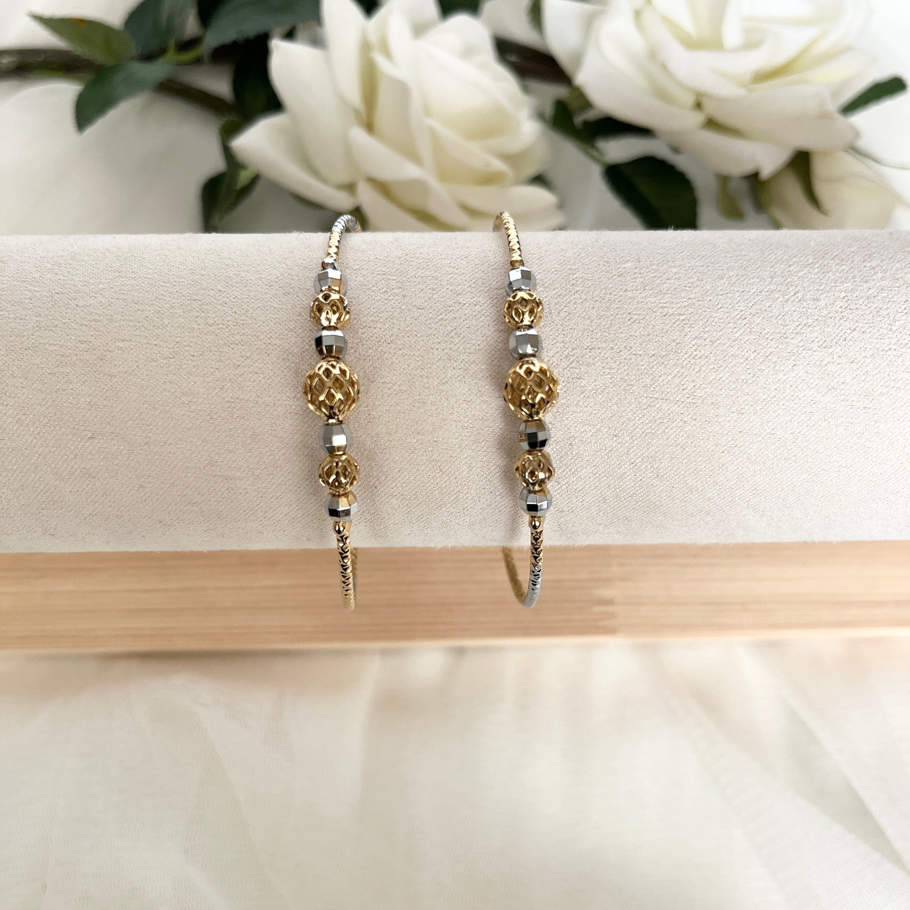 Gold and Silver Bracelets with Trinkets, Indian Bangles, Ladies Indian Jewellery