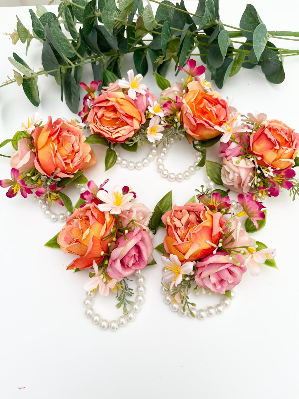Handcrafted Floral Haldi Mehndi Jewelry Set: Indian Wedding Kaleerey