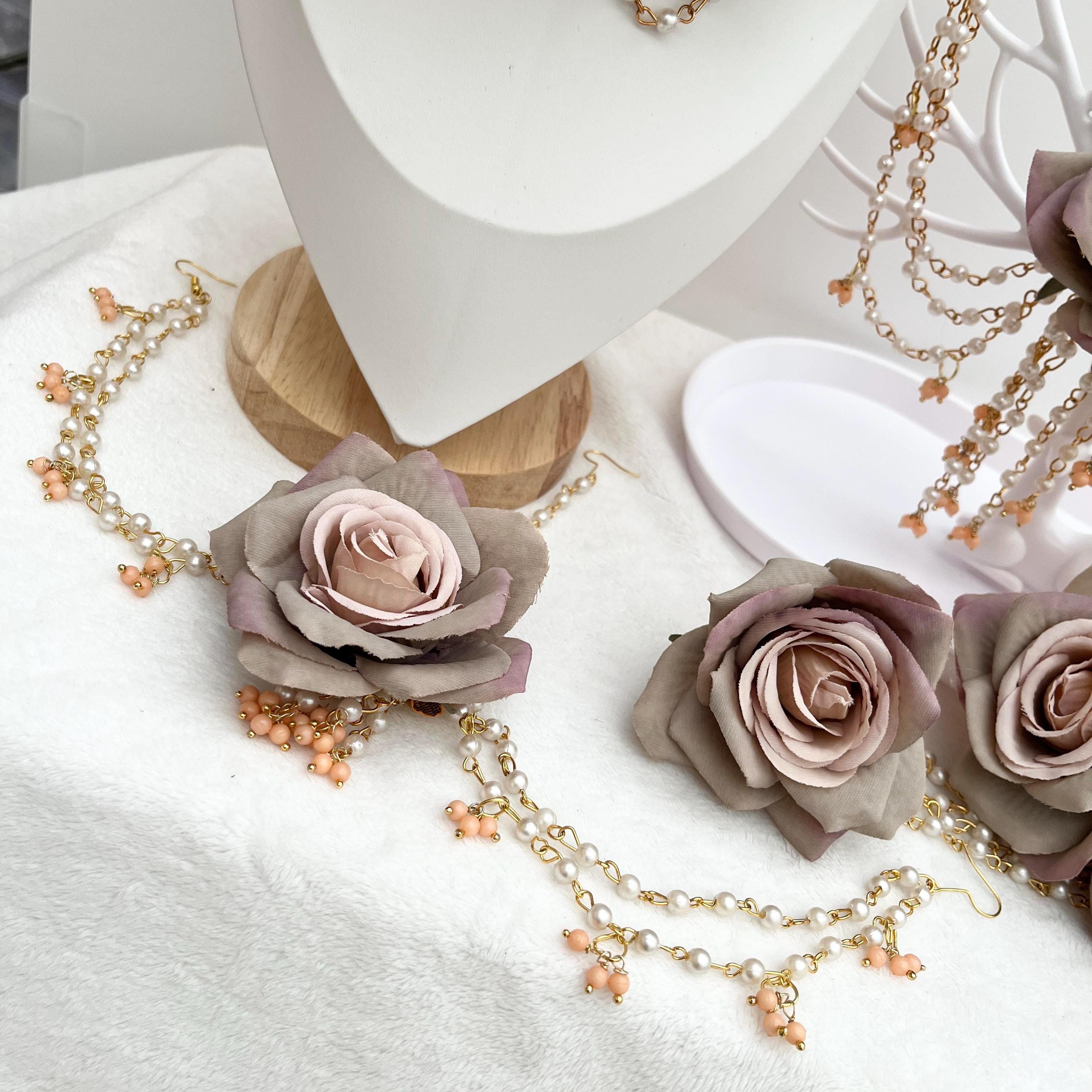 Floral Indian Bridal Jewelry Set: Haldi Maiyoon Accessory