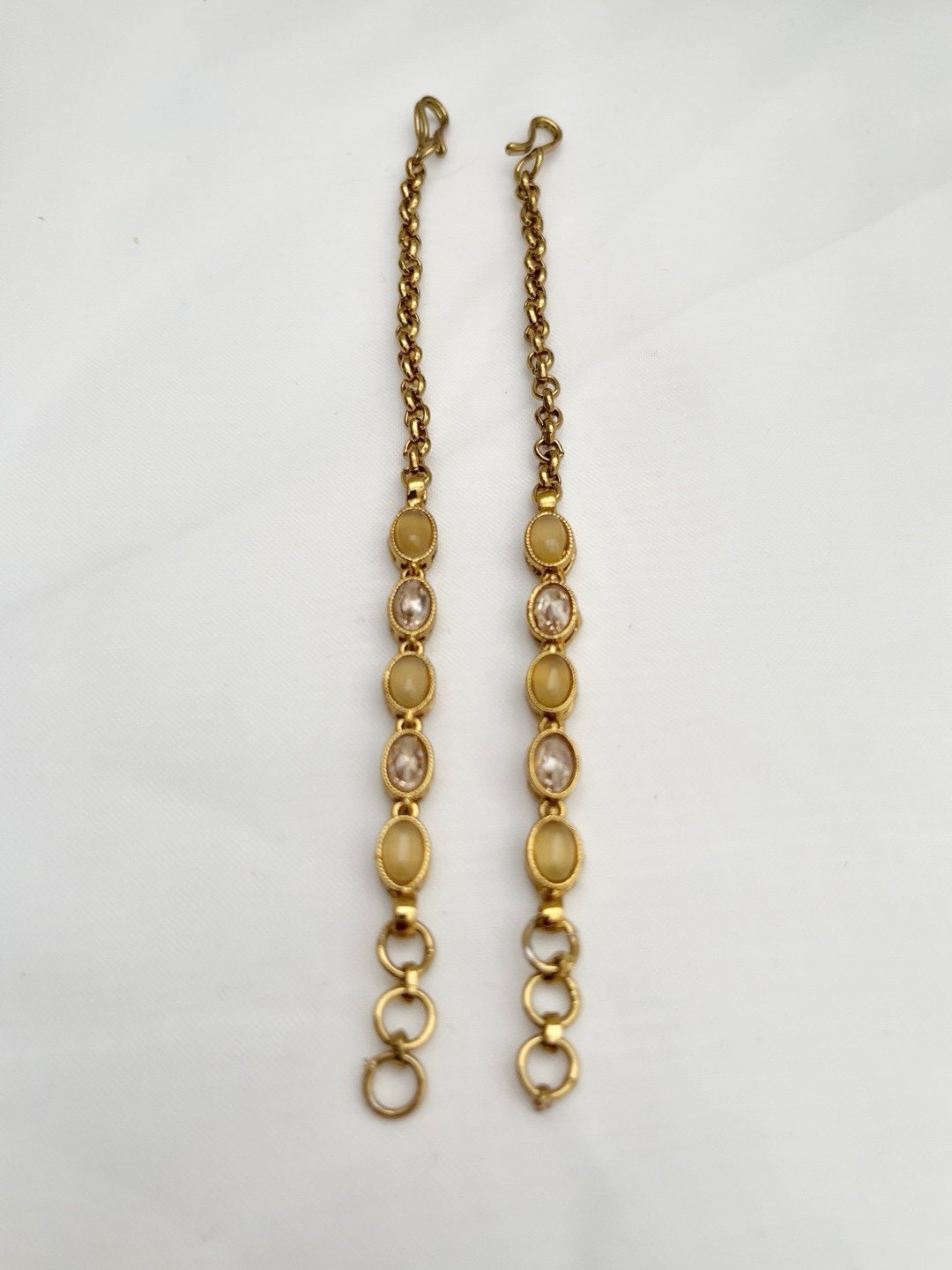 Indian Jewellery Punjabi Bollywood Earring Chain Kundan Sahara