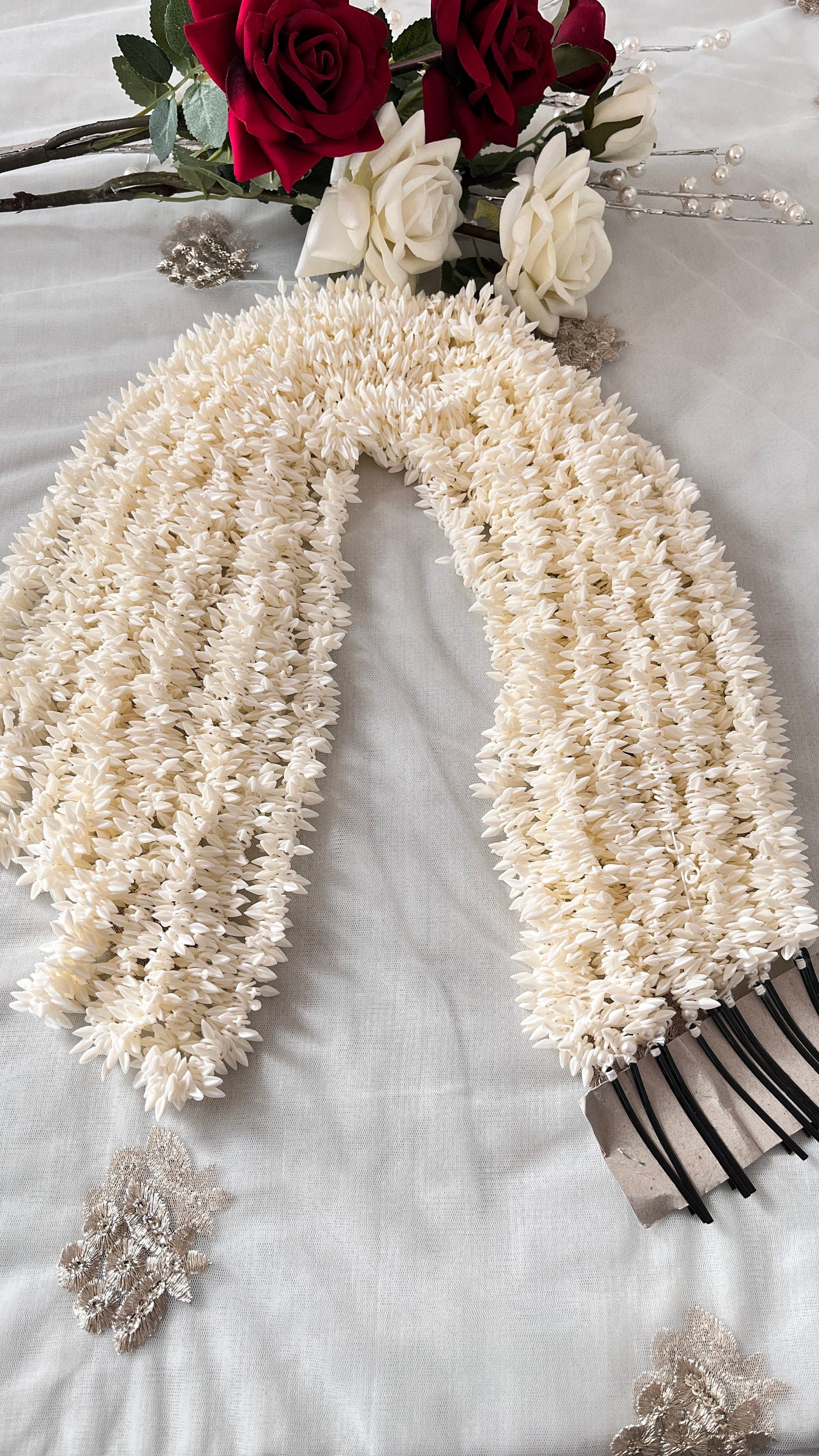 Jasmine Scented Long Floral Hair Tie/Gajra/Mogra