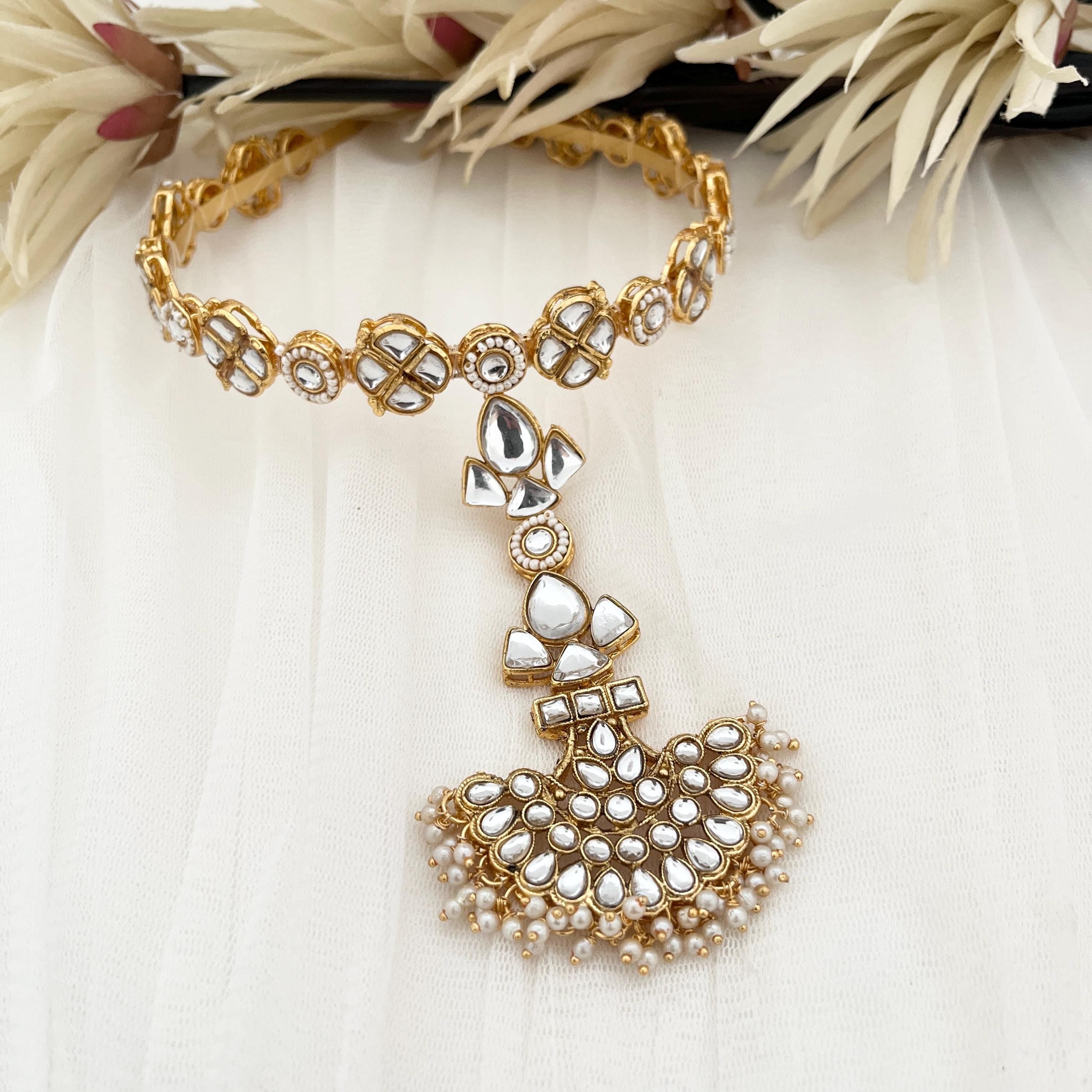 Mattha Patti/ Head Piece/ Sheeshphool/ Indian Fore Head Jewelry/ Jhoomer/ Maang Tikka