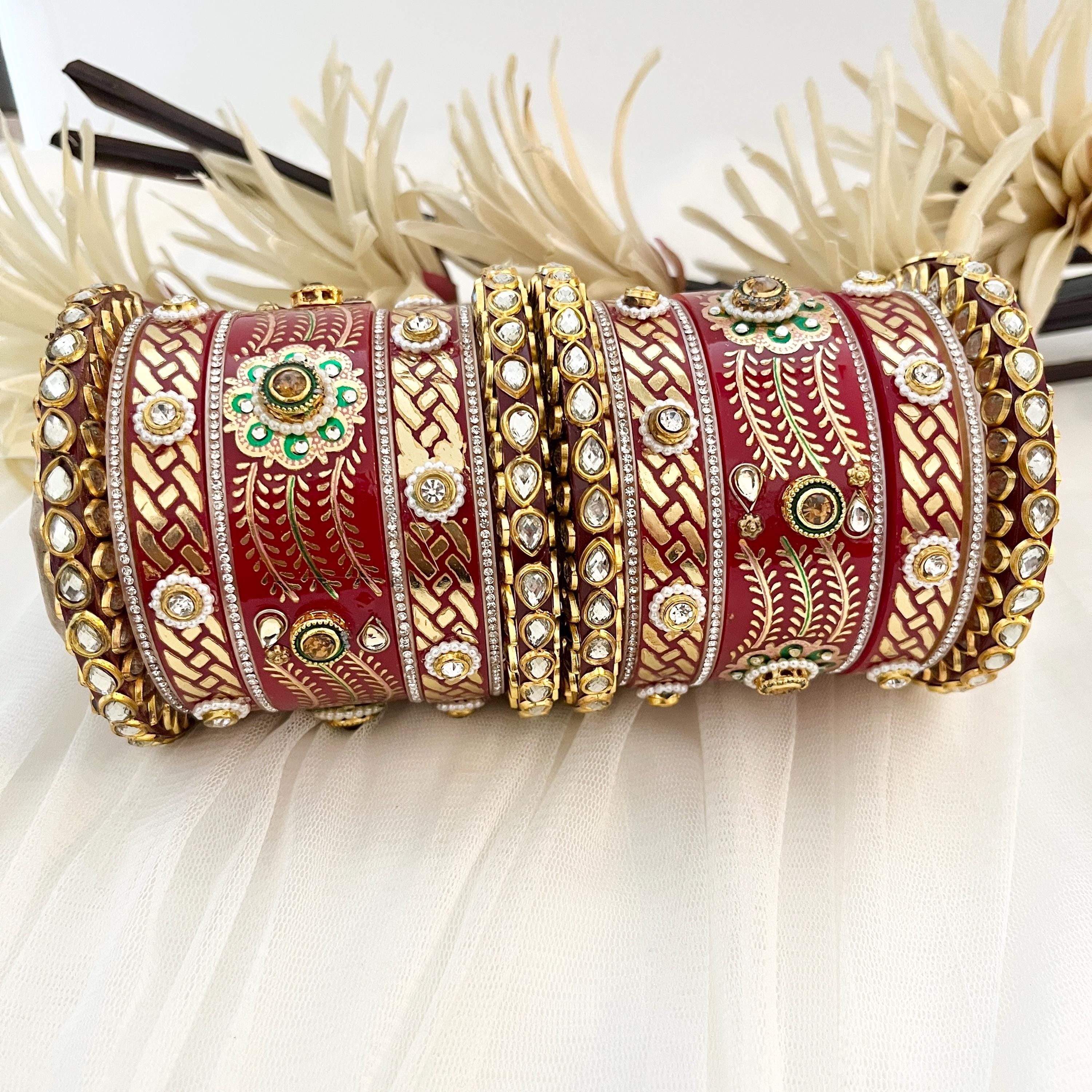 Kundan Bridal Chura: Traditional Indian Wedding Bangles