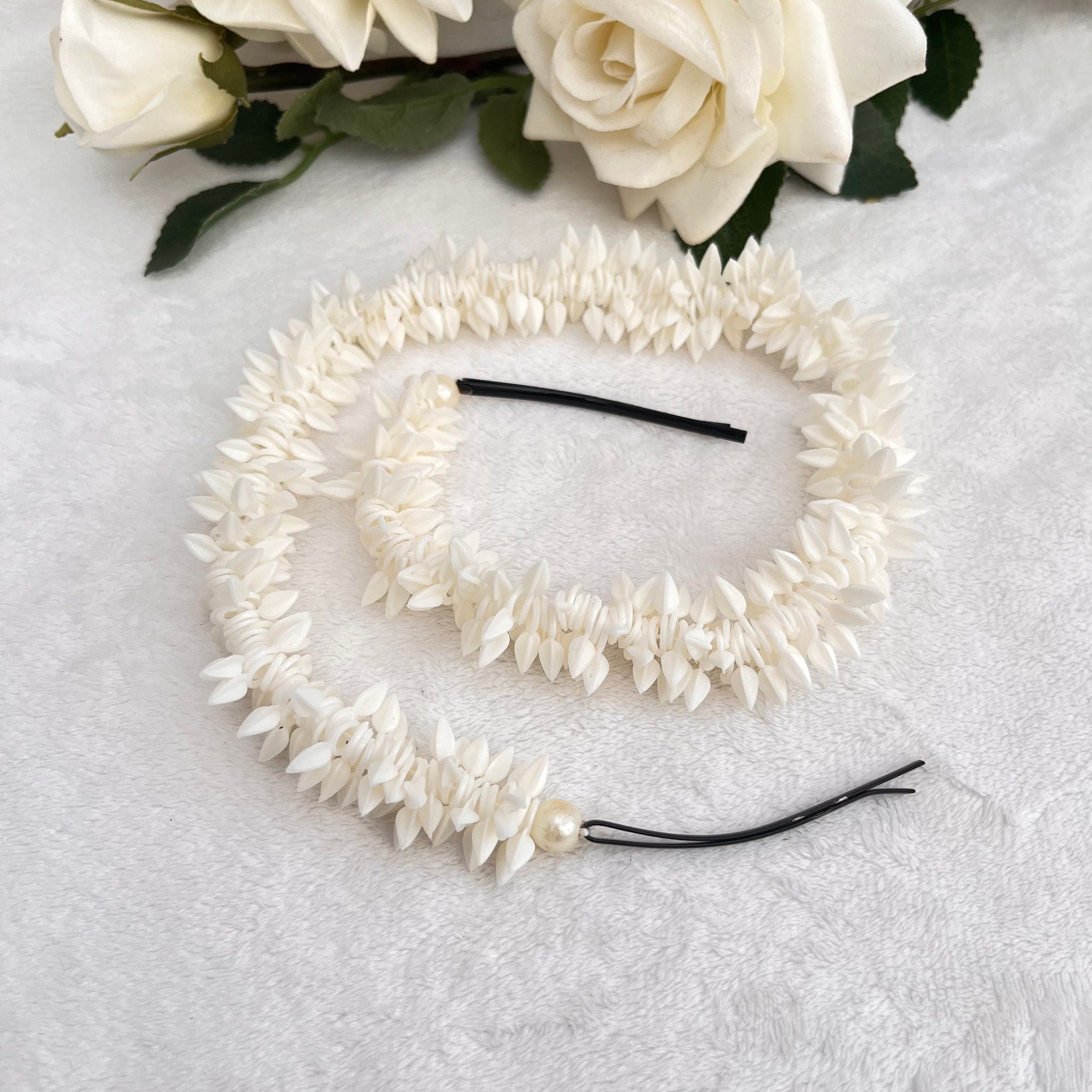 Jasmine Scented Long Floral Hair Tie/Gajra/Mogra