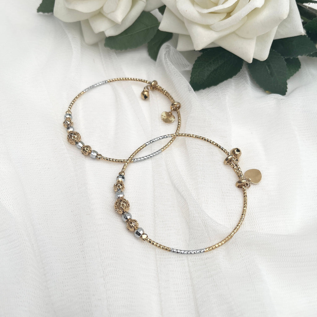 Gold and Silver Bracelets with Trinkets, Indian Bangles, Ladies Indian Jewellery