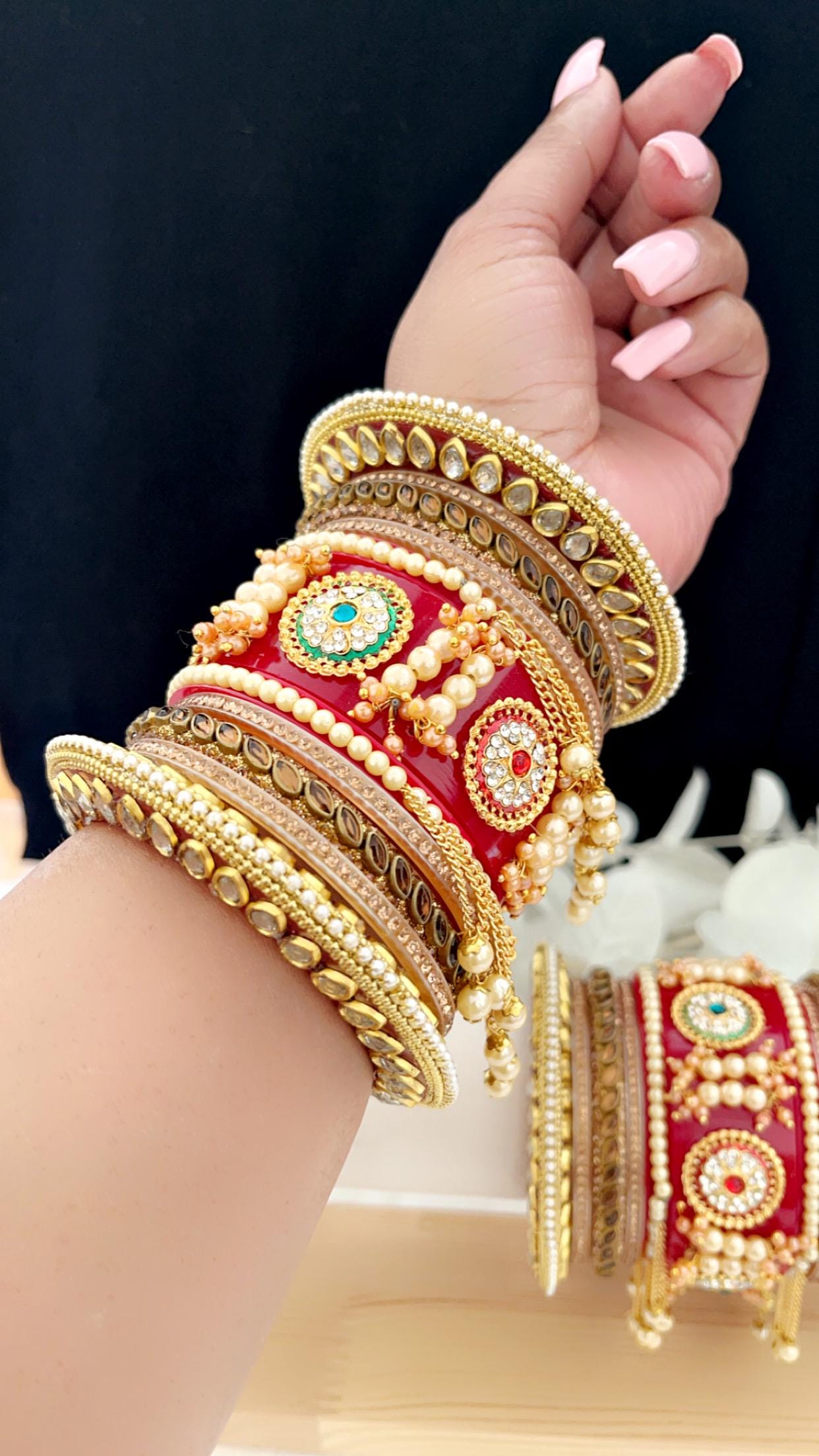 Traditional Indian Bangles | Wedding Chura | Rajasthani Chura | Royal Wedding Bangles | Punjabi Chura | Kundan Bridal Chura | Chura Bangles