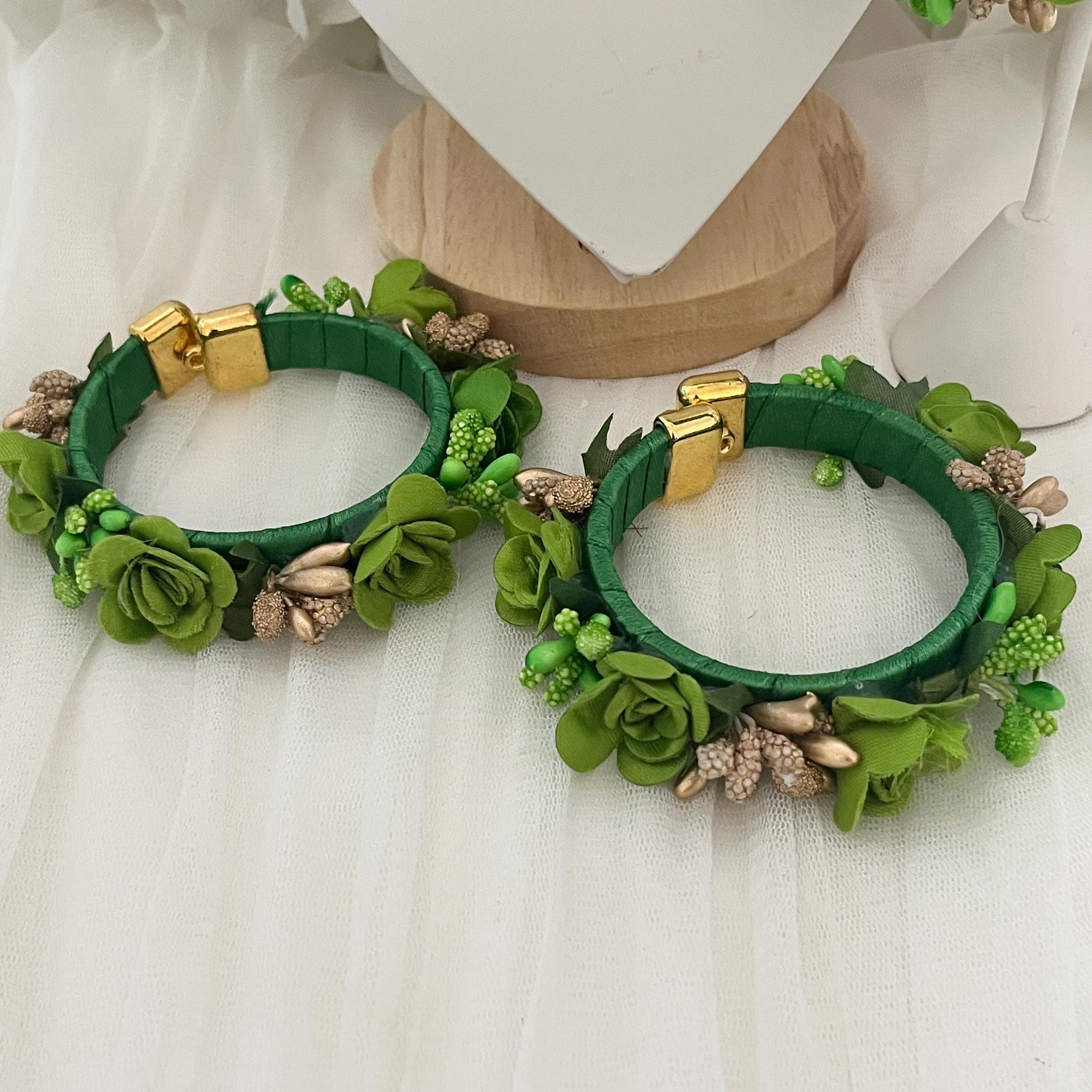 Handcrafted Floral Jewelry Set: Indian Wedding Haldi Mehndi Necklace