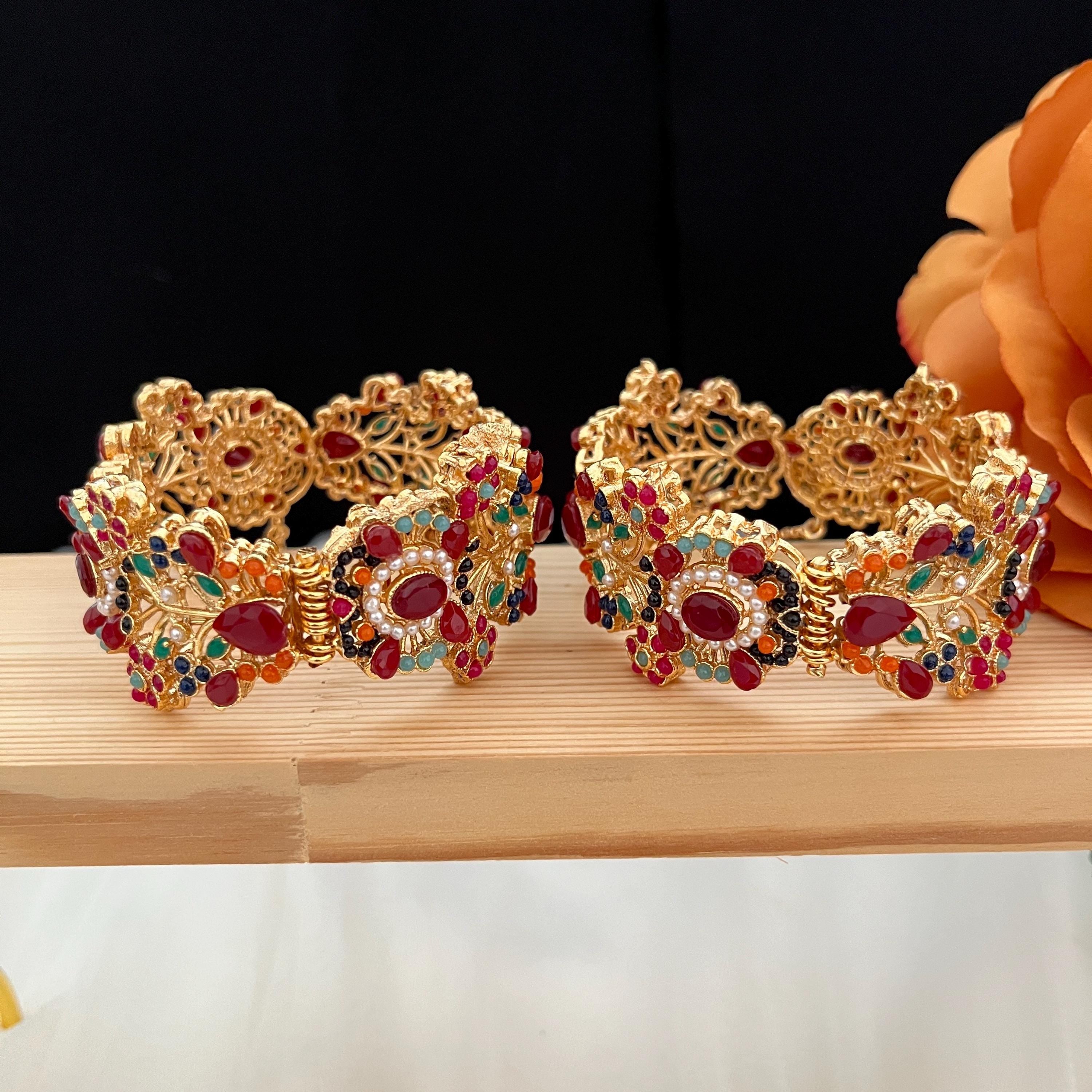 Traditional Indian Bangles | Kangan | Rajasthani Chura | Royal Wedding Bangles | Punjabi Chura | Kundan Bridal Chura | Chura Bangles