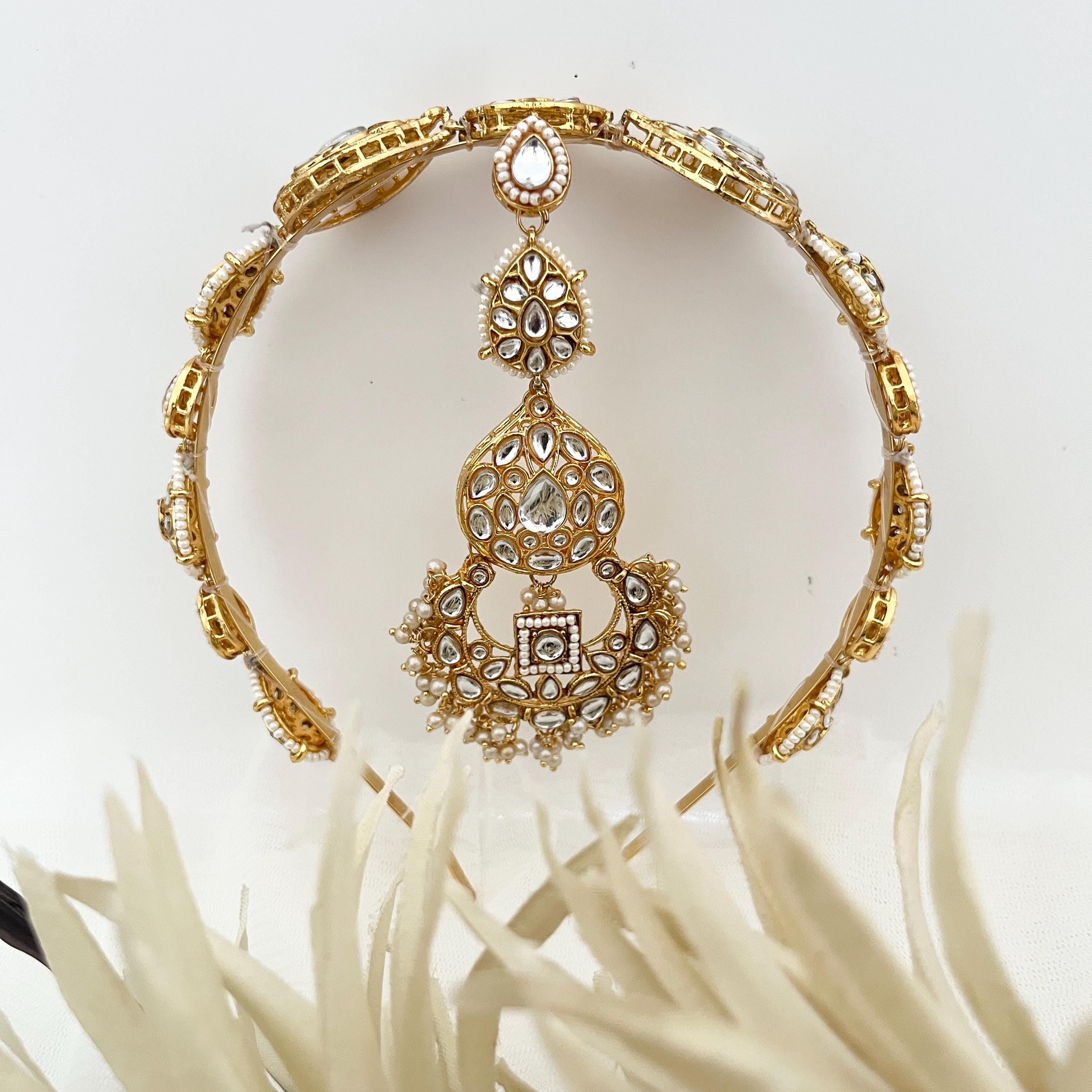 Mattha Patti/ Head Piece/ Sheeshphool/ Indian Fore Head Jewelry/ Jhoomer/ Maang Tikka
