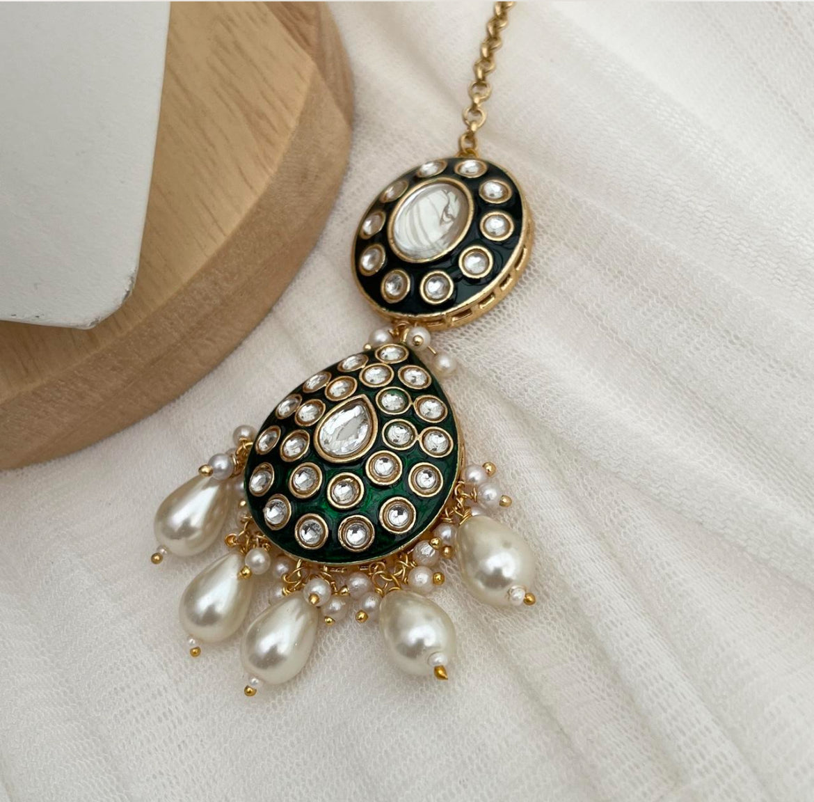 Kundan Meenakari White and Gold Choker Set