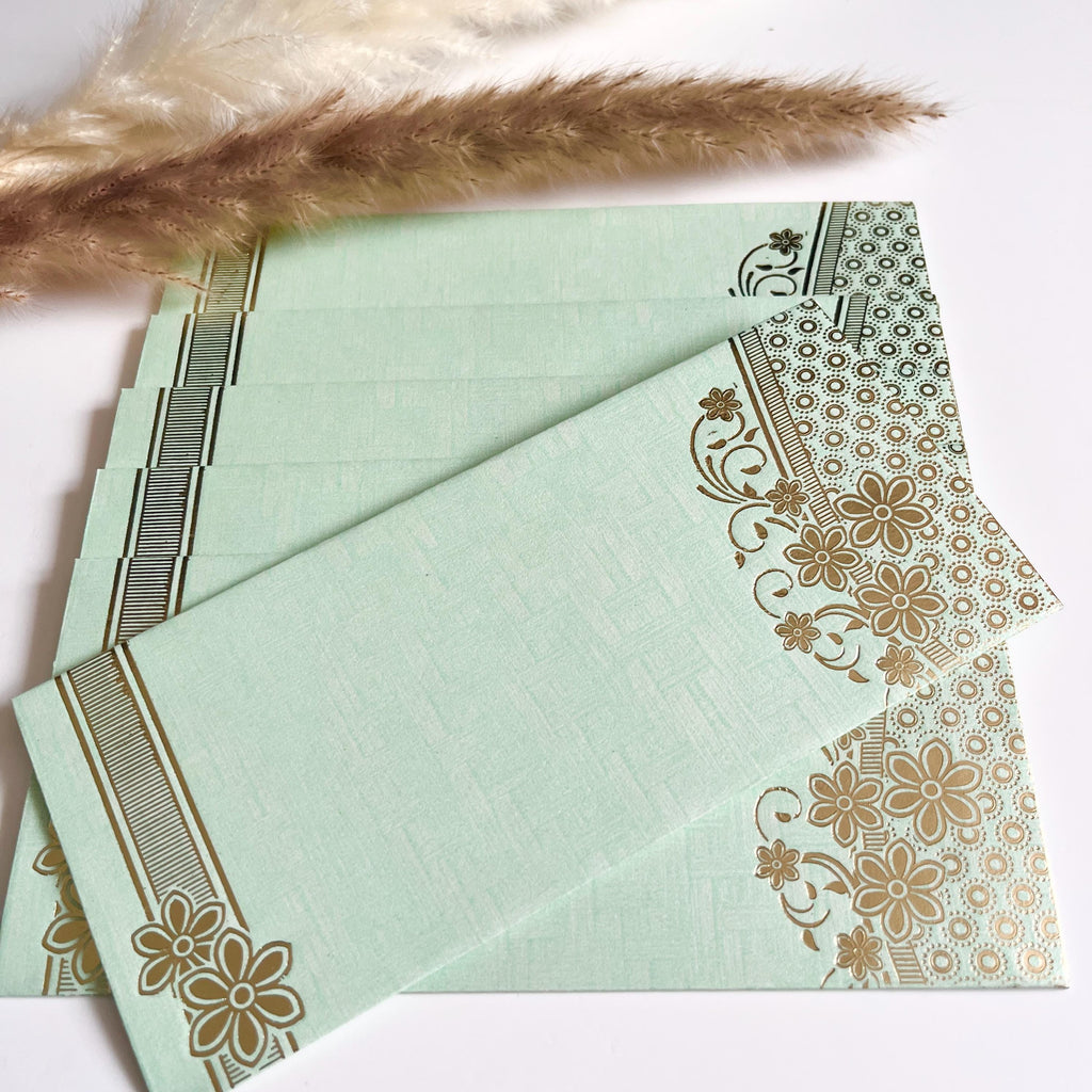 Money Envelopes/ Gift Cards/Green Shagun Envelopes/ Money Wallets/ Gold Foil Cards
