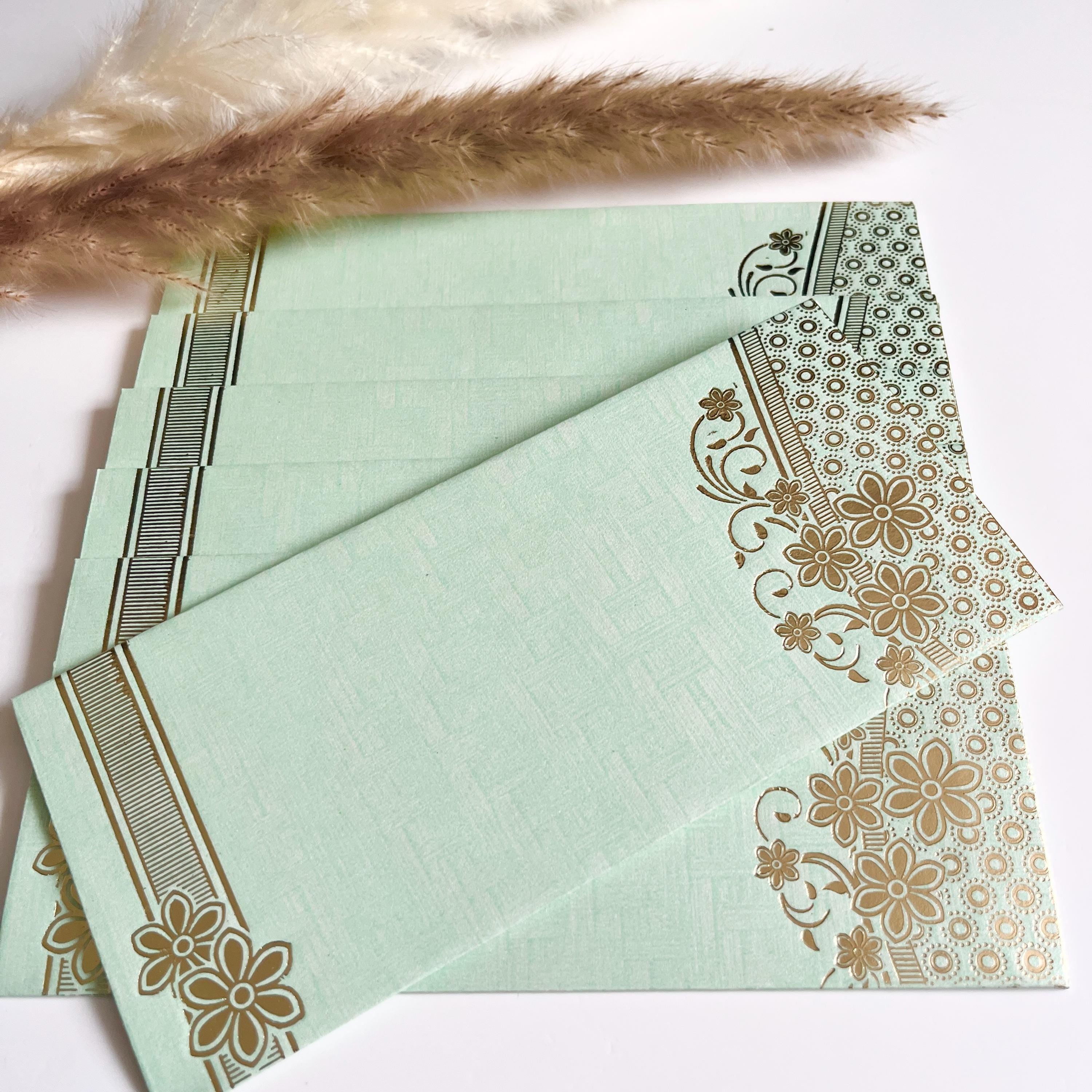 Money Envelopes/ Gift Cards/Green Shagun Envelopes/ Money Wallets/ Gold Foil Cards