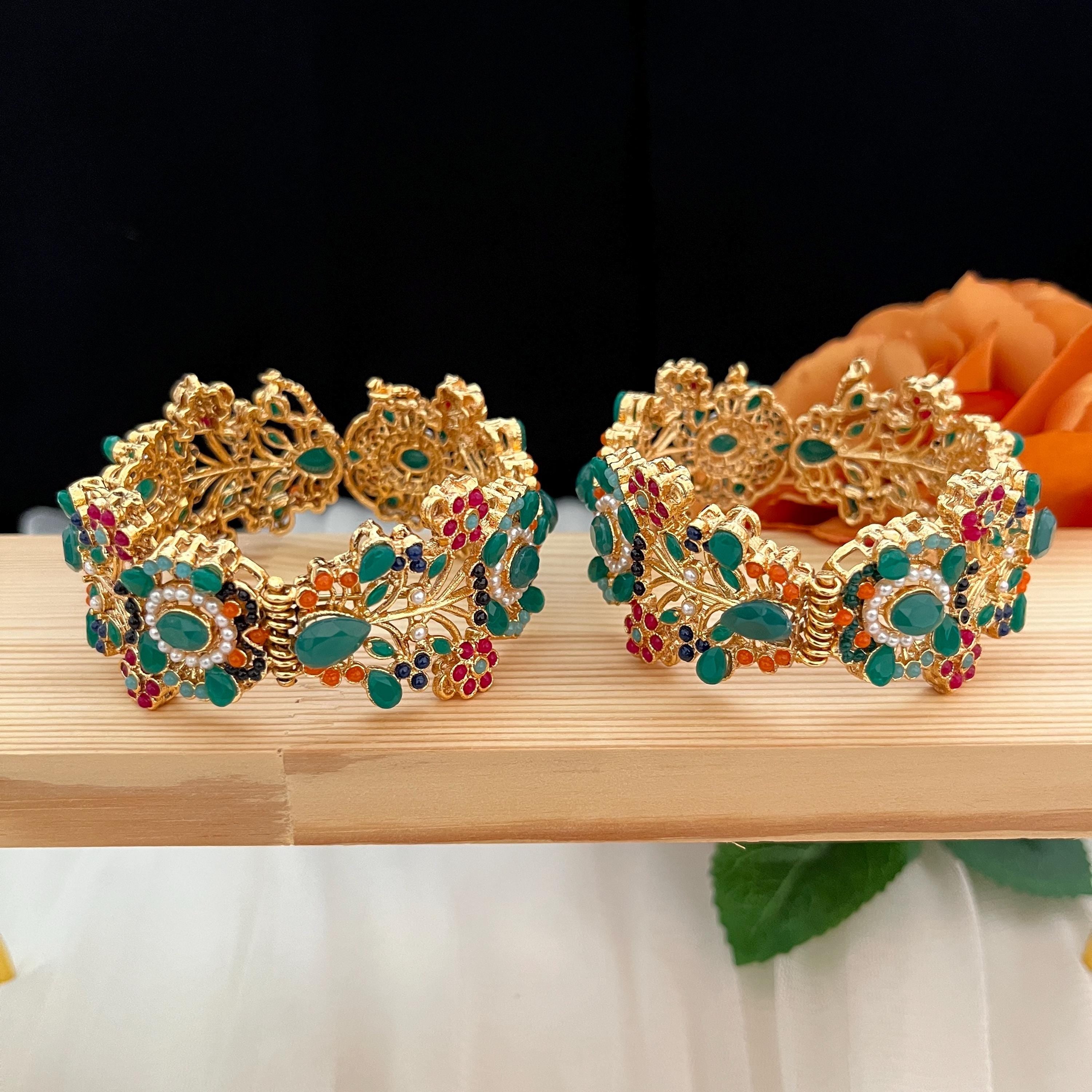 Traditional Indian Bangles | Kangan | Rajasthani Chura | Royal Wedding Bangles | Punjabi Chura | Kundan Bridal Chura | Chura Bangles