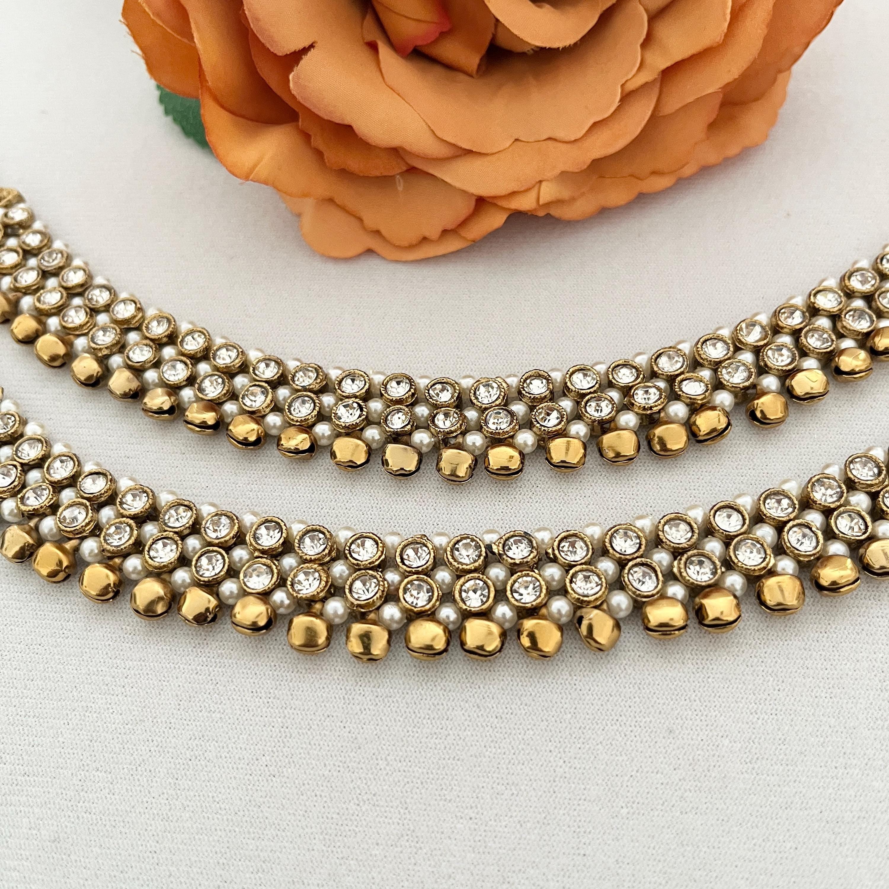 Beautiful Bridal Payal, Ghunghroo Silver Payal, Elegant Payal Anklets, Ghungru Anklets, Payzeb, Body Jewelry, Anklet, Godl Payal