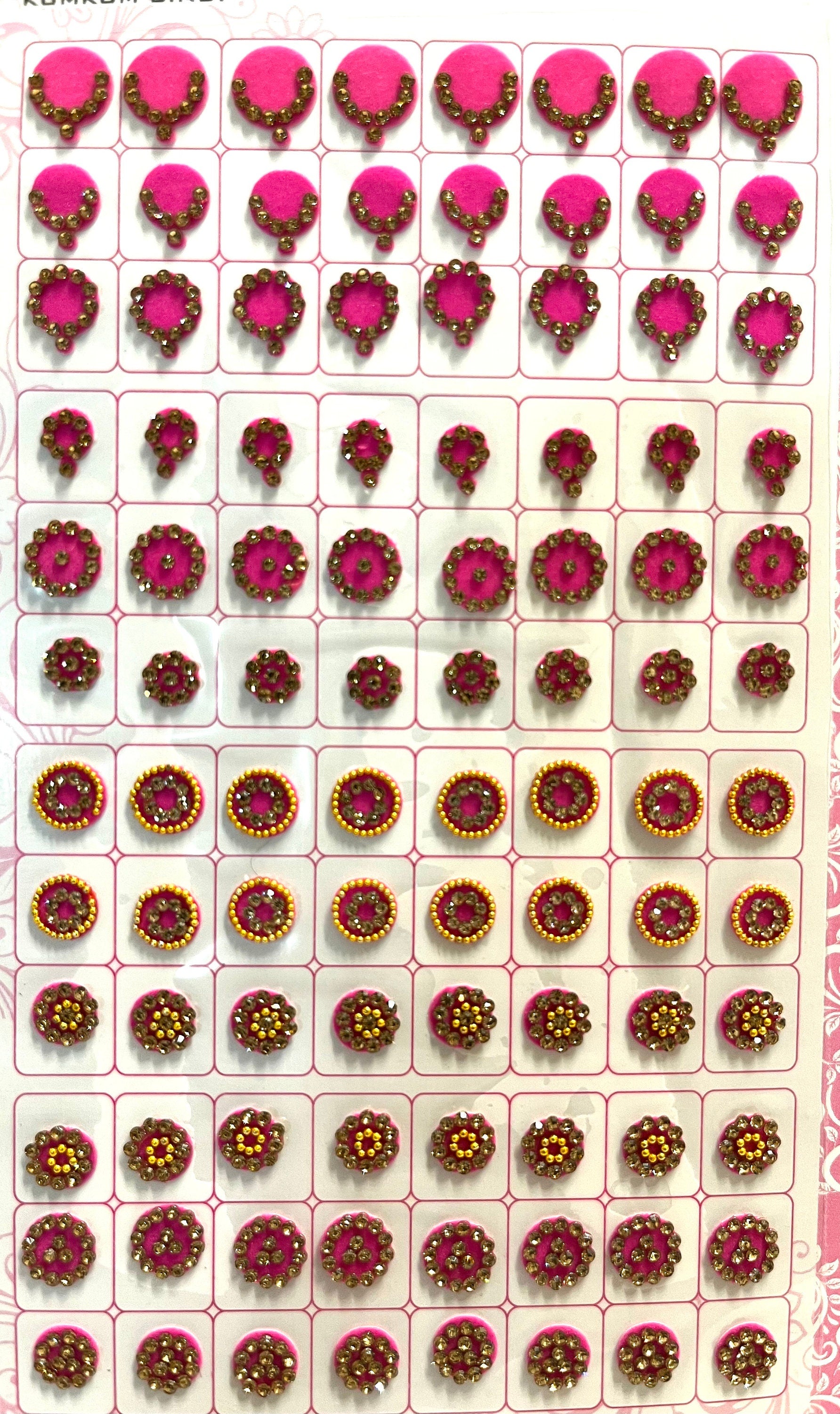 Indian Punjabi Bollywood traditional Fancy Bindi Packets Multicolour