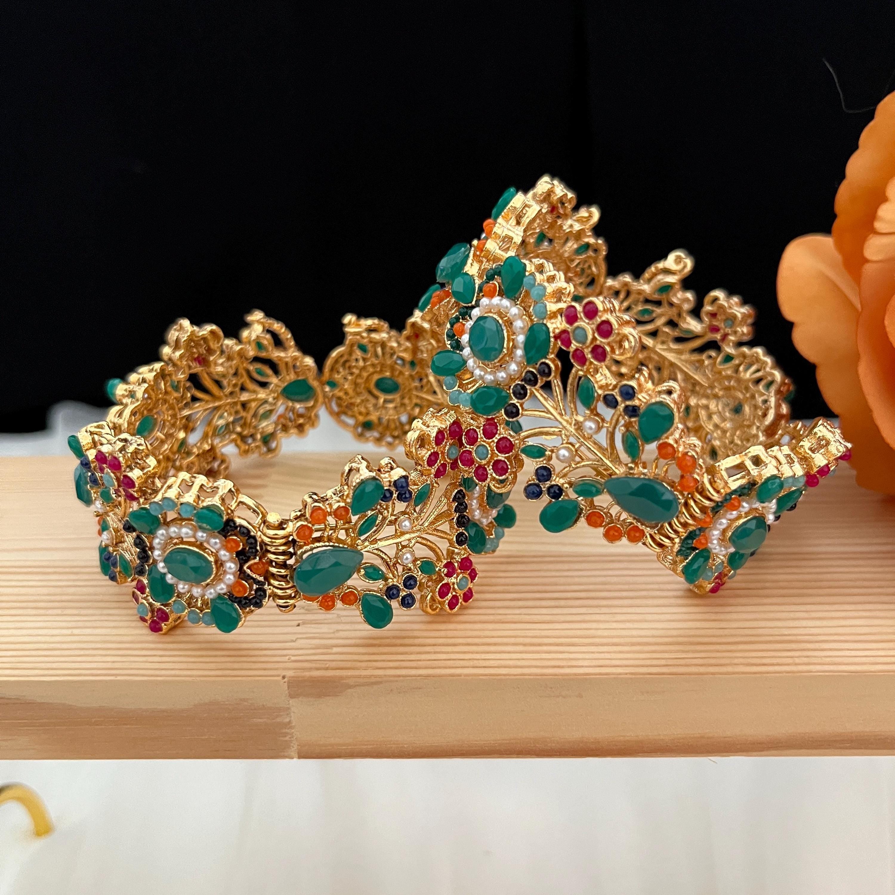 Traditional Indian Bangles | Kangan | Rajasthani Chura | Royal Wedding Bangles | Punjabi Chura | Kundan Bridal Chura | Chura Bangles