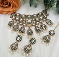 Kundan Meenakari White and Gold Choker Set